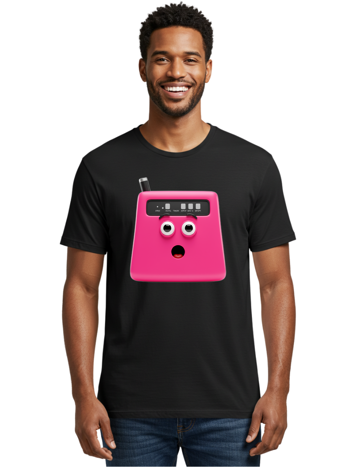 Kandou-Robot Men'S Graphic Tee, 100% Cotton, Comfortable Casual Summer Wear, Machine Washable, Pink Robot, Cute Face, Control Panel, Futuristic, Robotic Eyes, Tech Gadget, Innovative Design, Robotics, Electronic Device, Modern Technology Baa896 22