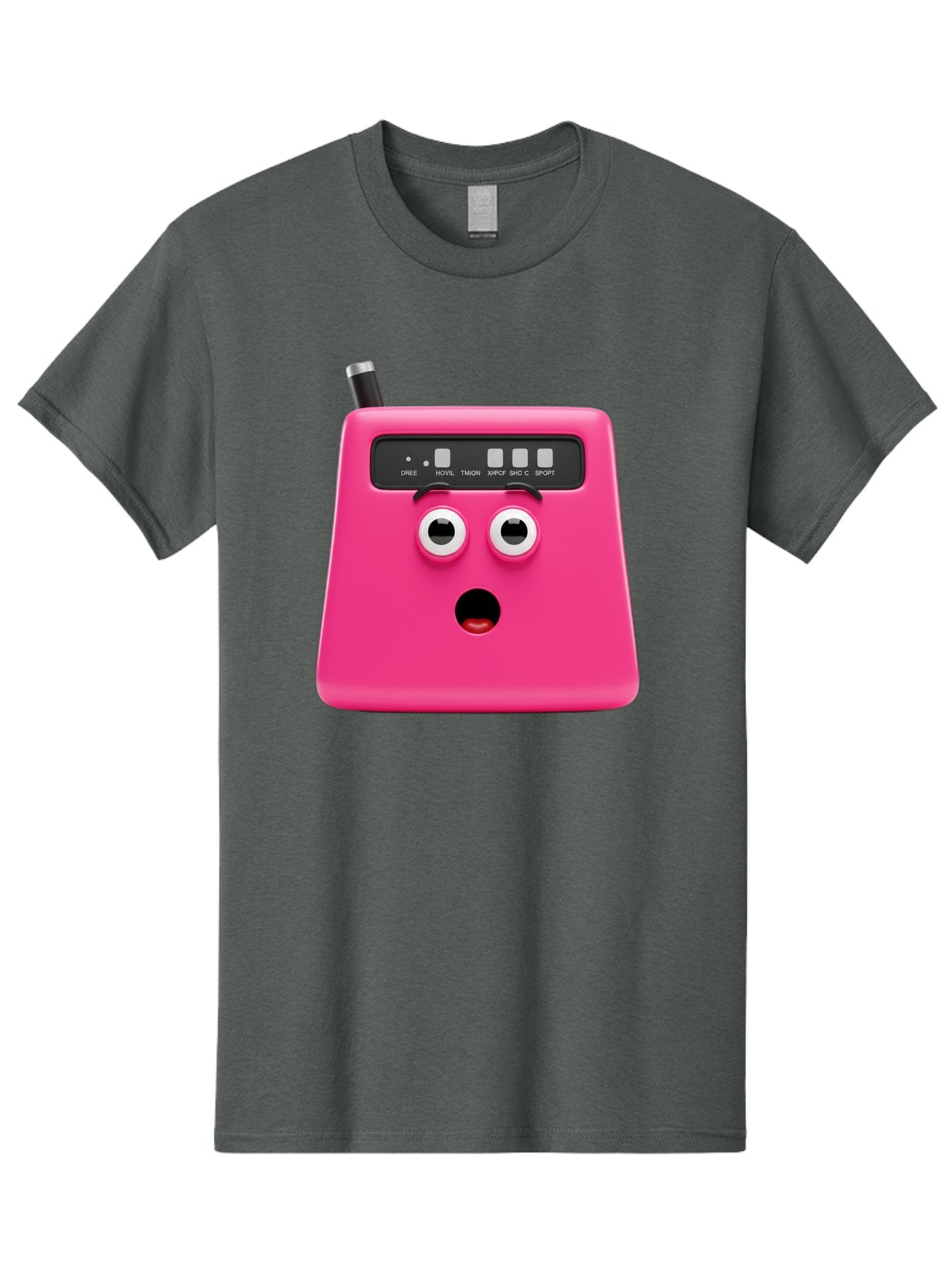 Kandou-Robot Men'S Graphic Tee, 100% Cotton, Comfortable Casual Summer Wear, Machine Washable, Pink Robot, Cute Face, Control Panel, Futuristic, Robotic Eyes, Tech Gadget, Innovative Design, Robotics, Electronic Device, Modern Technology Baa896 9