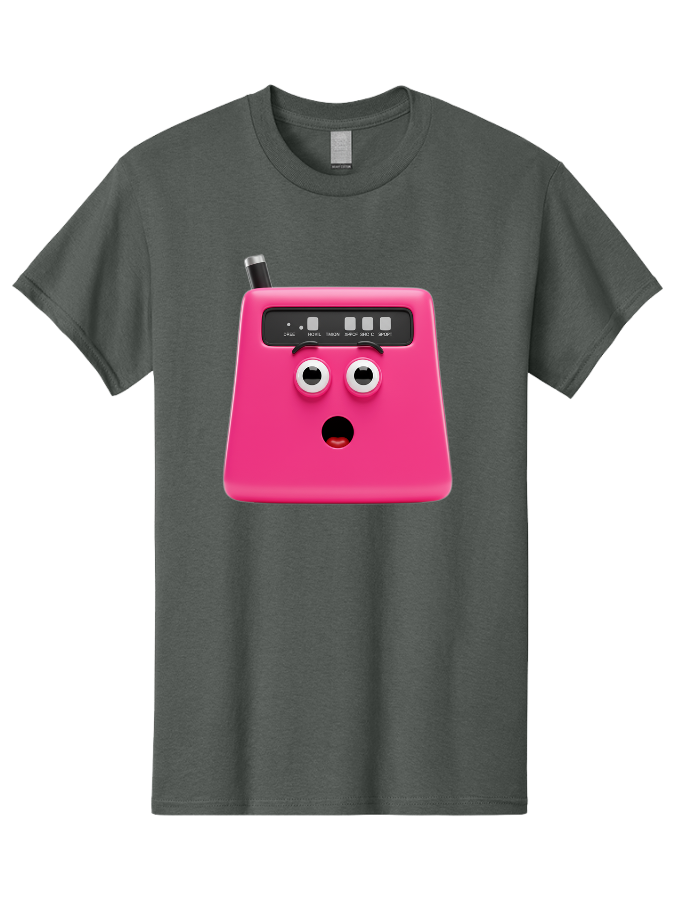 Kandou-Robot Men'S Graphic Tee, 100% Cotton, Comfortable Casual Summer Wear, Machine Washable, Pink Robot, Cute Face, Control Panel, Futuristic, Robotic Eyes, Tech Gadget, Innovative Design, Robotics, Electronic Device, Modern Technology Baa896 9