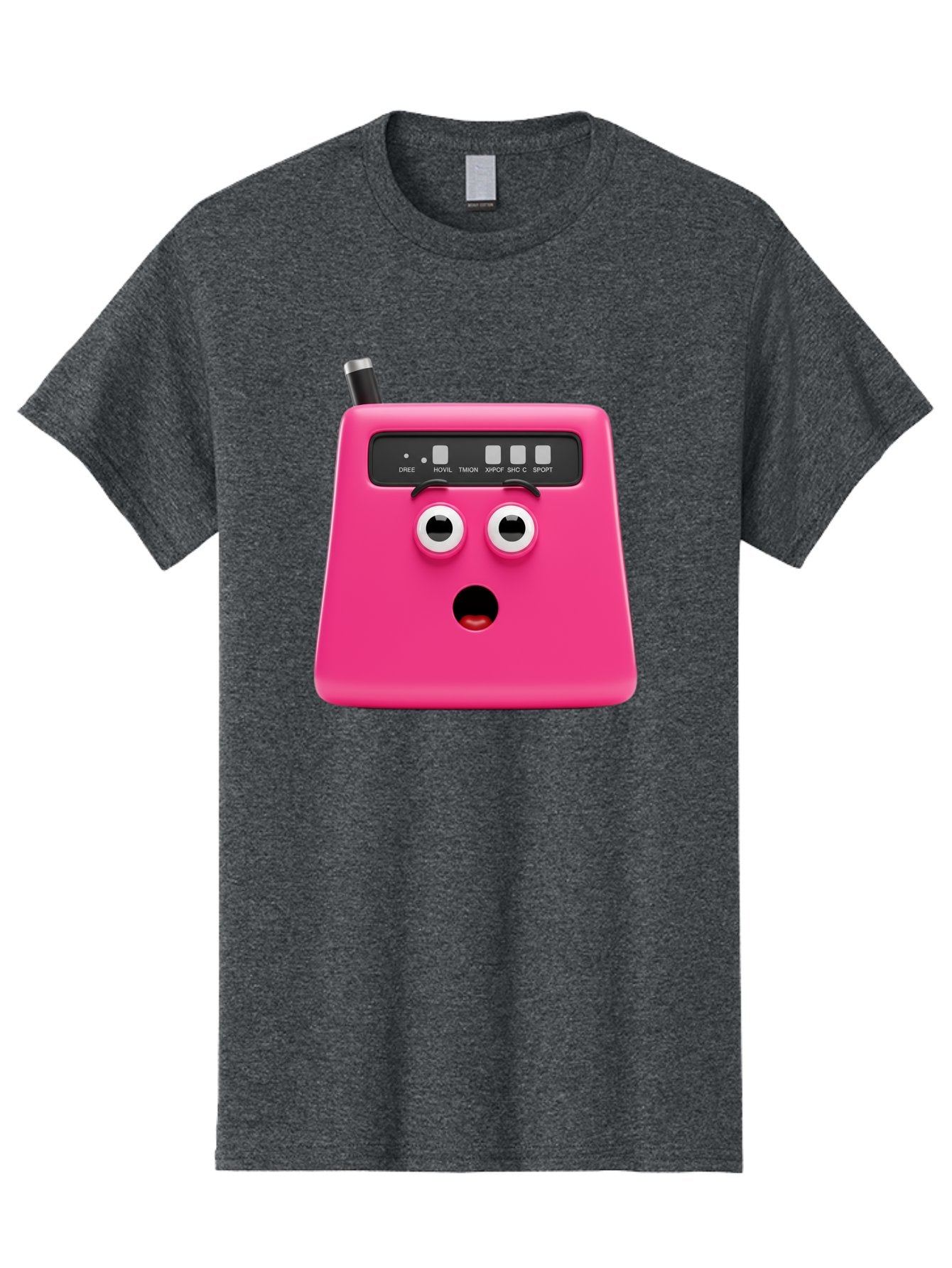 Kandou-Robot Men'S Graphic Tee, 100% Cotton, Comfortable Casual Summer Wear, Machine Washable, Pink Robot, Cute Face, Control Panel, Futuristic, Robotic Eyes, Tech Gadget, Innovative Design, Robotics, Electronic Device, Modern Technology Baa896 10