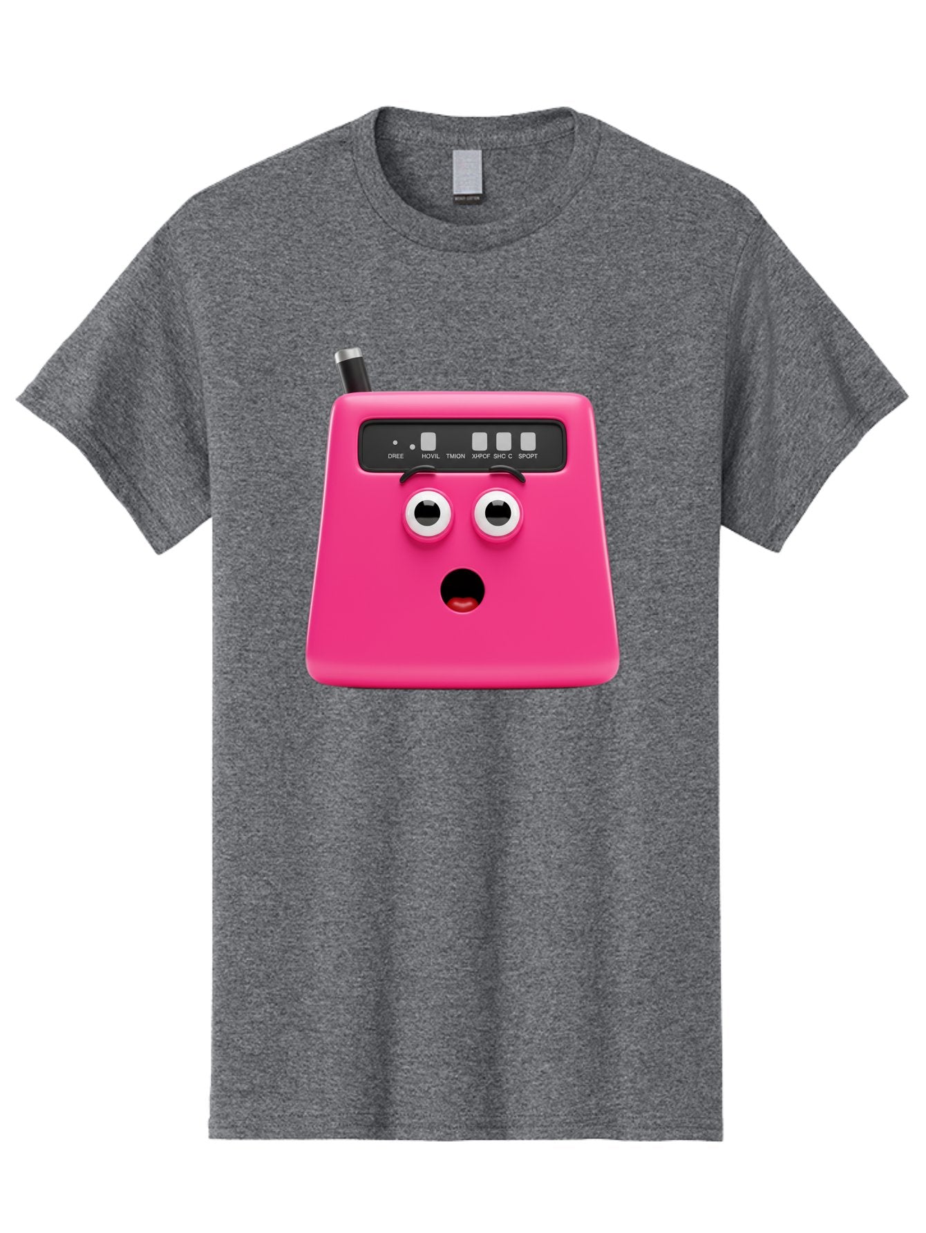 Kandou-Robot Men'S Graphic Tee, 100% Cotton, Comfortable Casual Summer Wear, Machine Washable, Pink Robot, Cute Face, Control Panel, Futuristic, Robotic Eyes, Tech Gadget, Innovative Design, Robotics, Electronic Device, Modern Technology Baa896 4