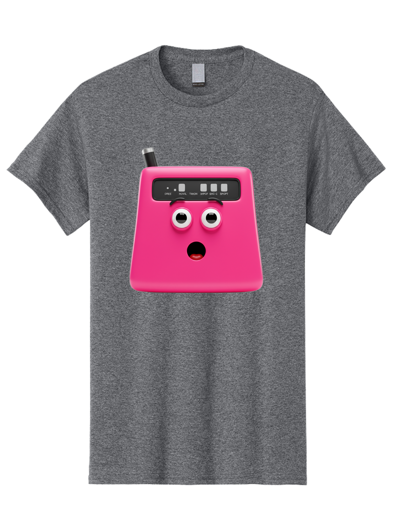 Kandou-Robot Men'S Graphic Tee, 100% Cotton, Comfortable Casual Summer Wear, Machine Washable, Pink Robot, Cute Face, Control Panel, Futuristic, Robotic Eyes, Tech Gadget, Innovative Design, Robotics, Electronic Device, Modern Technology Baa896 23