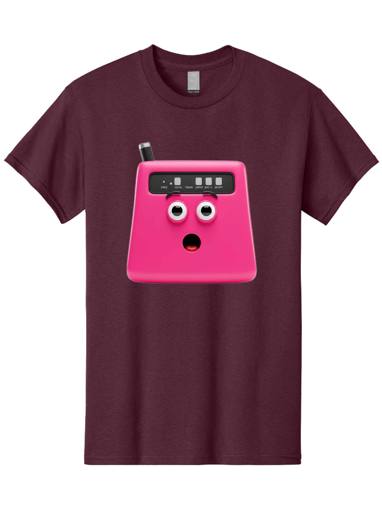 Kandou-Robot Men'S Graphic Tee, 100% Cotton, Comfortable Casual Summer Wear, Machine Washable, Pink Robot, Cute Face, Control Panel, Futuristic, Robotic Eyes, Tech Gadget, Innovative Design, Robotics, Electronic Device, Modern Technology Baa896