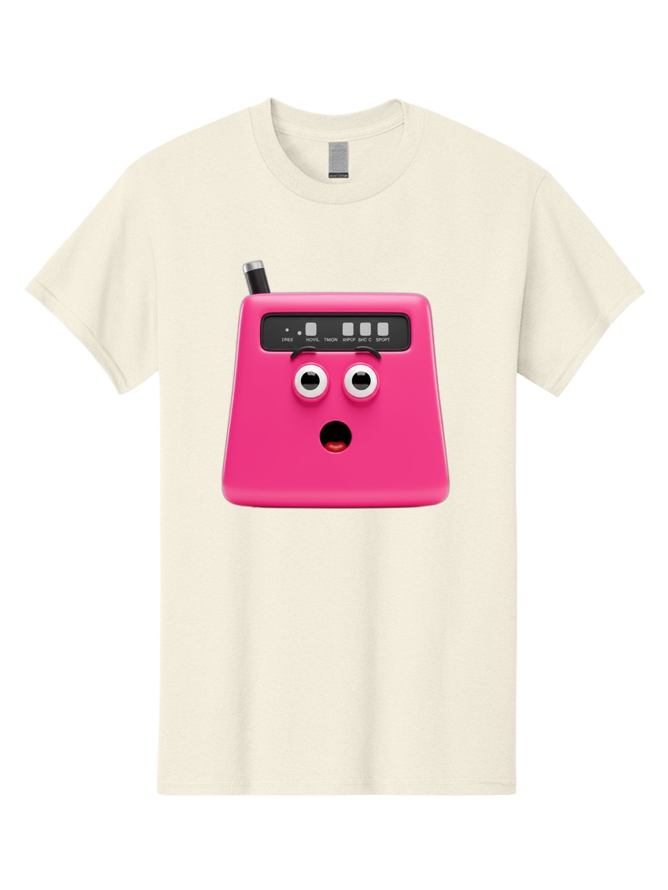 Kandou-Robot Men'S Graphic Tee, 100% Cotton, Comfortable Casual Summer Wear, Machine Washable, Pink Robot, Cute Face, Control Panel, Futuristic, Robotic Eyes, Tech Gadget, Innovative Design, Robotics, Electronic Device, Modern Technology Baa896 3