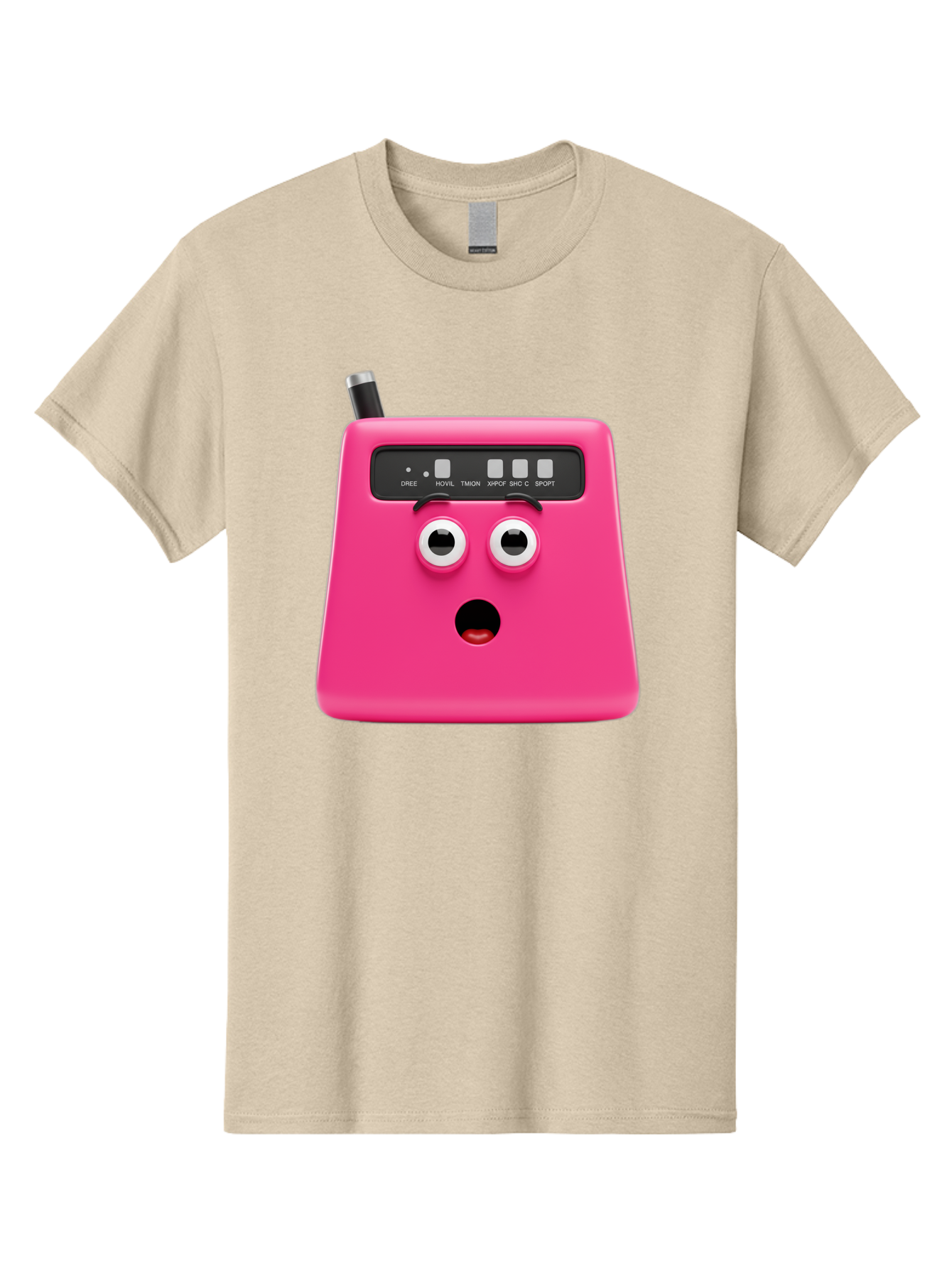 Kandou-Robot Men'S Graphic Tee, 100% Cotton, Comfortable Casual Summer Wear, Machine Washable, Pink Robot, Cute Face, Control Panel, Futuristic, Robotic Eyes, Tech Gadget, Innovative Design, Robotics, Electronic Device, Modern Technology Baa896 3