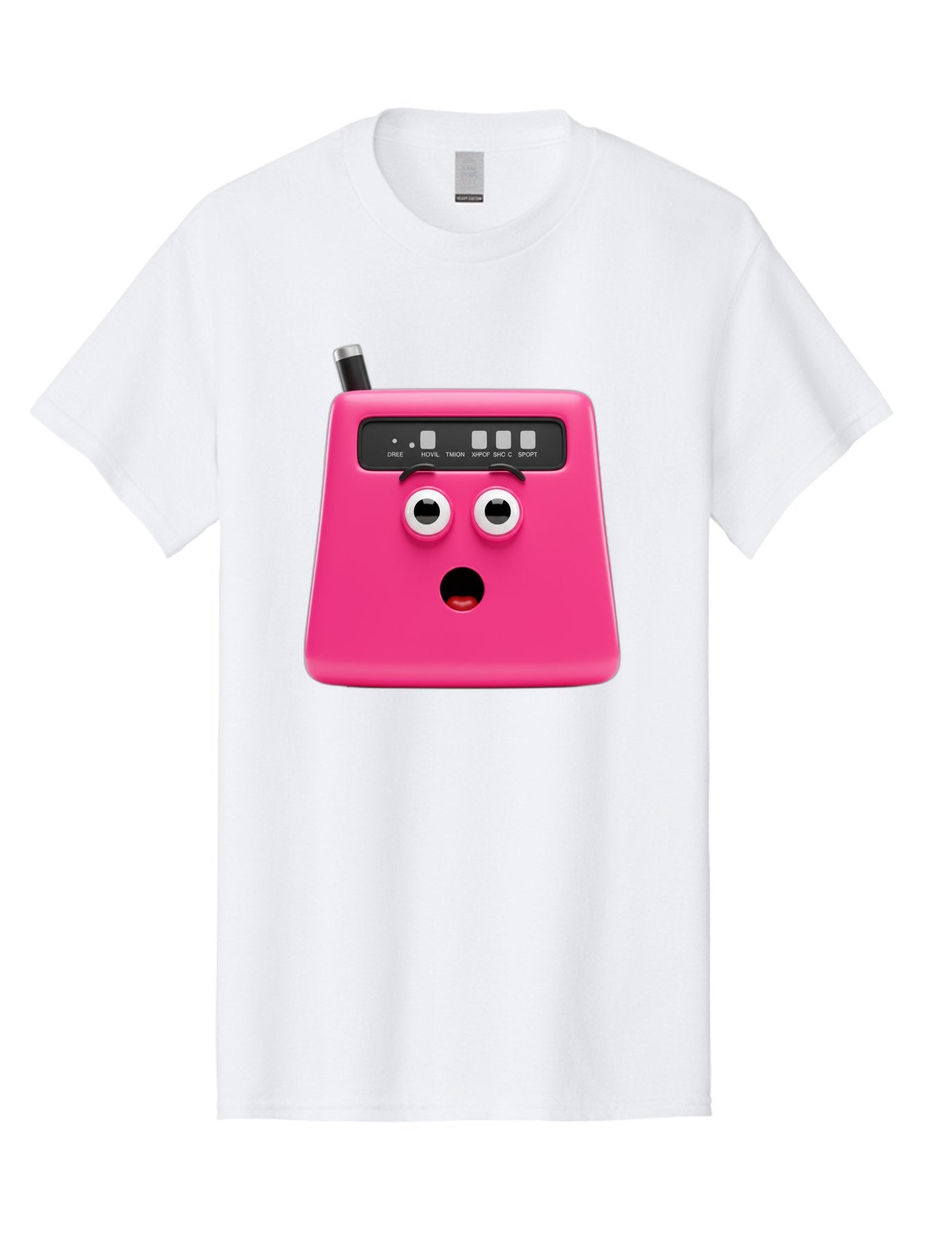 Kandou-Robot Men'S Graphic Tee, 100% Cotton, Comfortable Casual Summer Wear, Machine Washable, Pink Robot, Cute Face, Control Panel, Futuristic, Robotic Eyes, Tech Gadget, Innovative Design, Robotics, Electronic Device, Modern Technology Baa896 8