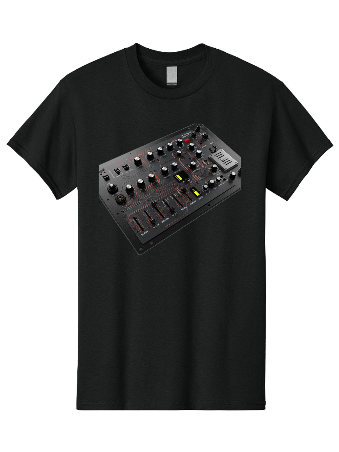 Korg-Minilogue-1 Men'S Graphic Tee, 100% Cotton, Comfortable Casual Summer Wear, Machine Washable, Korg Minilogue Synthesizer, Sound Design, Music Production, Analog Synthesizer, Audio Equipment, Electronic Music Gear, Knobs, Sliders, Buttons, Baa904