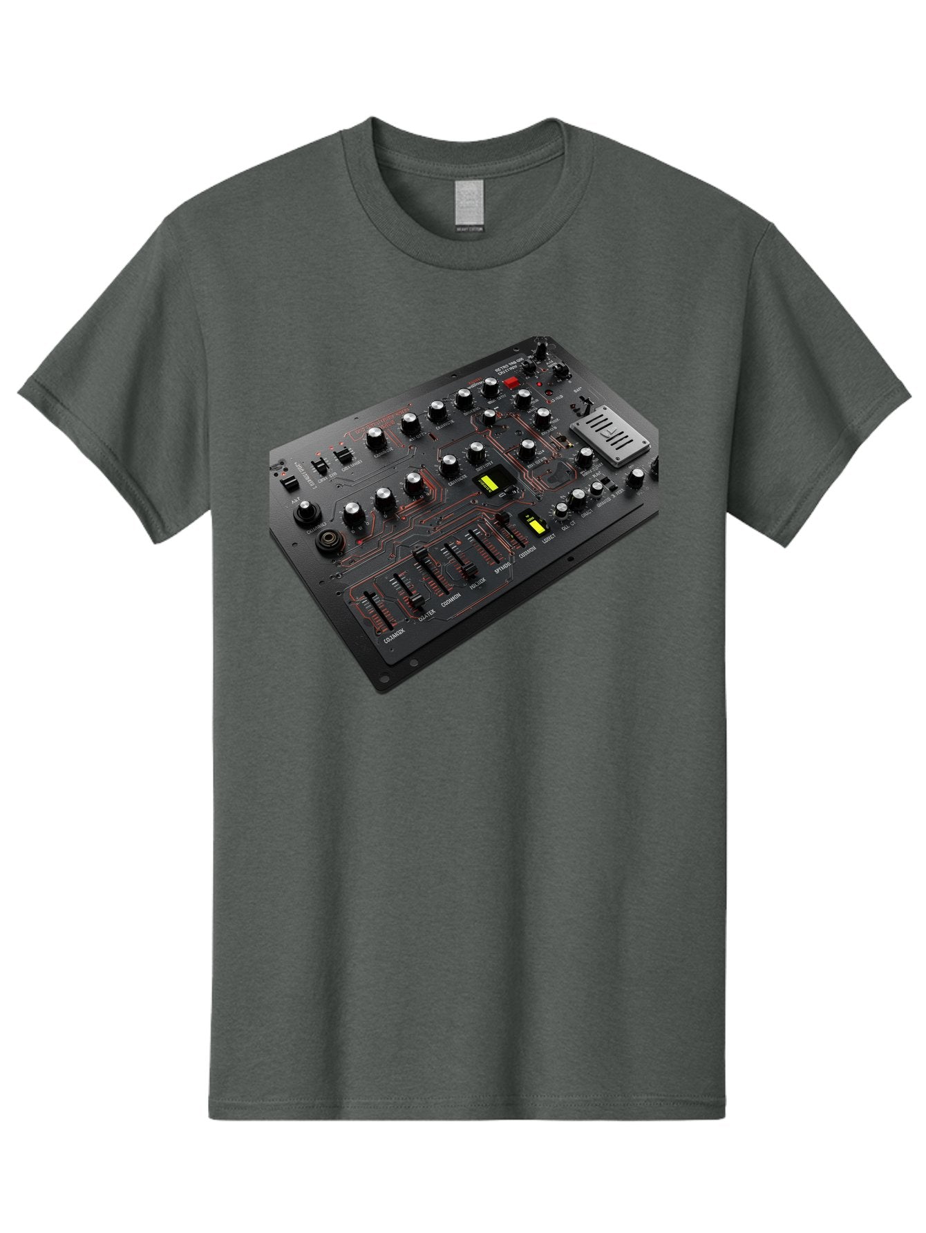 Korg-Minilogue-1 Men'S Graphic Tee, 100% Cotton, Comfortable Casual Summer Wear, Machine Washable, Korg Minilogue Synthesizer, Sound Design, Music Production, Analog Synthesizer, Audio Equipment, Electronic Music Gear, Knobs, Sliders, Buttons, Baa904 4