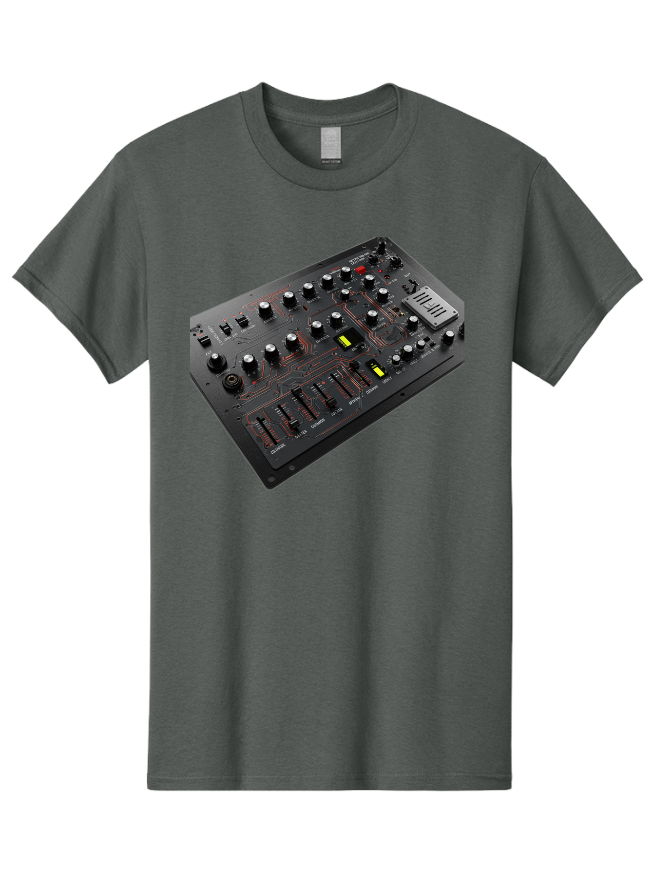 Korg-Minilogue-1 Men'S Graphic Tee, 100% Cotton, Comfortable Casual Summer Wear, Machine Washable, Korg Minilogue Synthesizer, Sound Design, Music Production, Analog Synthesizer, Audio Equipment, Electronic Music Gear, Knobs, Sliders, Buttons, Baa904 23