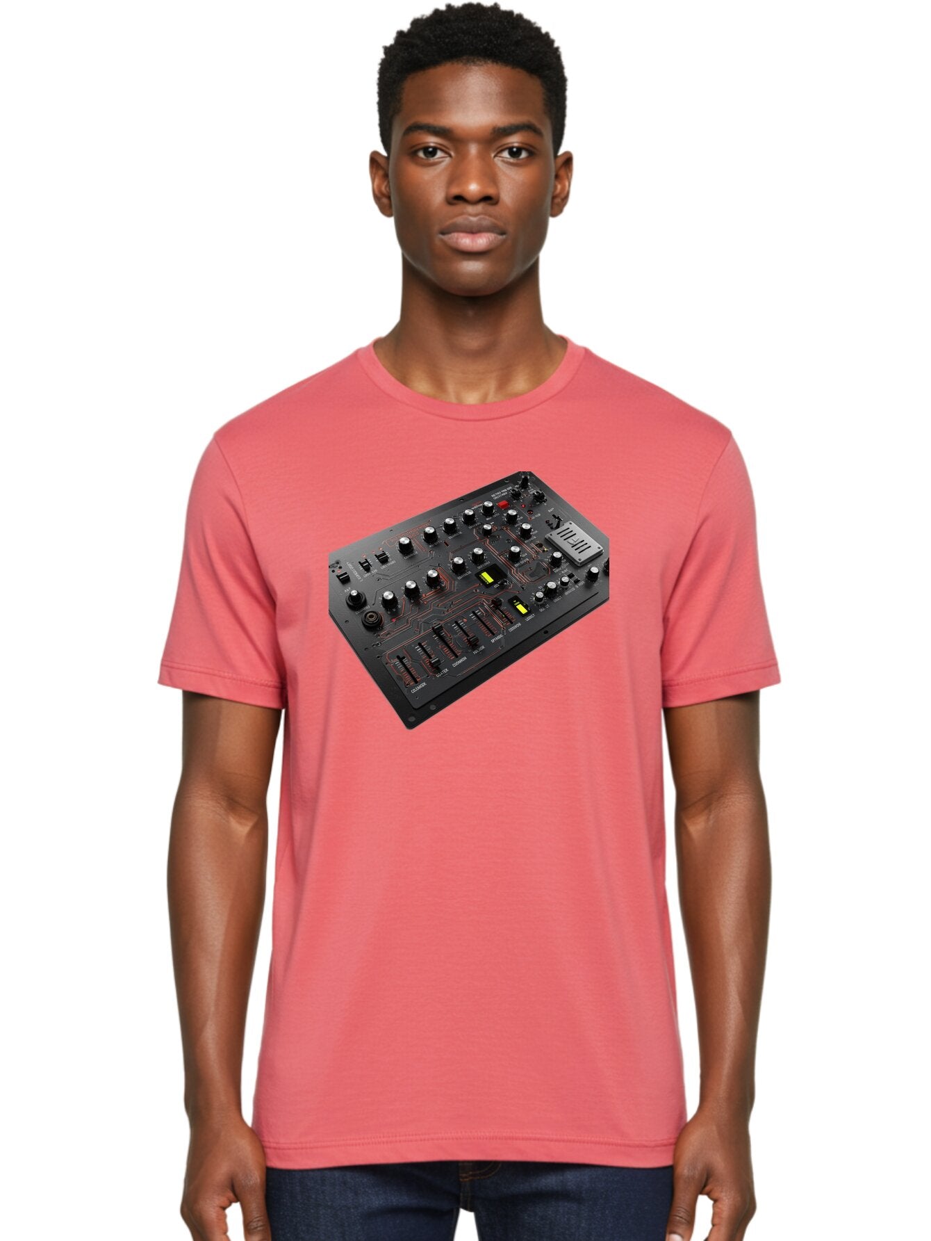Korg-Minilogue-1 Men'S Graphic Tee, 100% Cotton, Comfortable Casual Summer Wear, Machine Washable, Korg Minilogue Synthesizer, Sound Design, Music Production, Analog Synthesizer, Audio Equipment, Electronic Music Gear, Knobs, Sliders, Buttons, Baa904 28