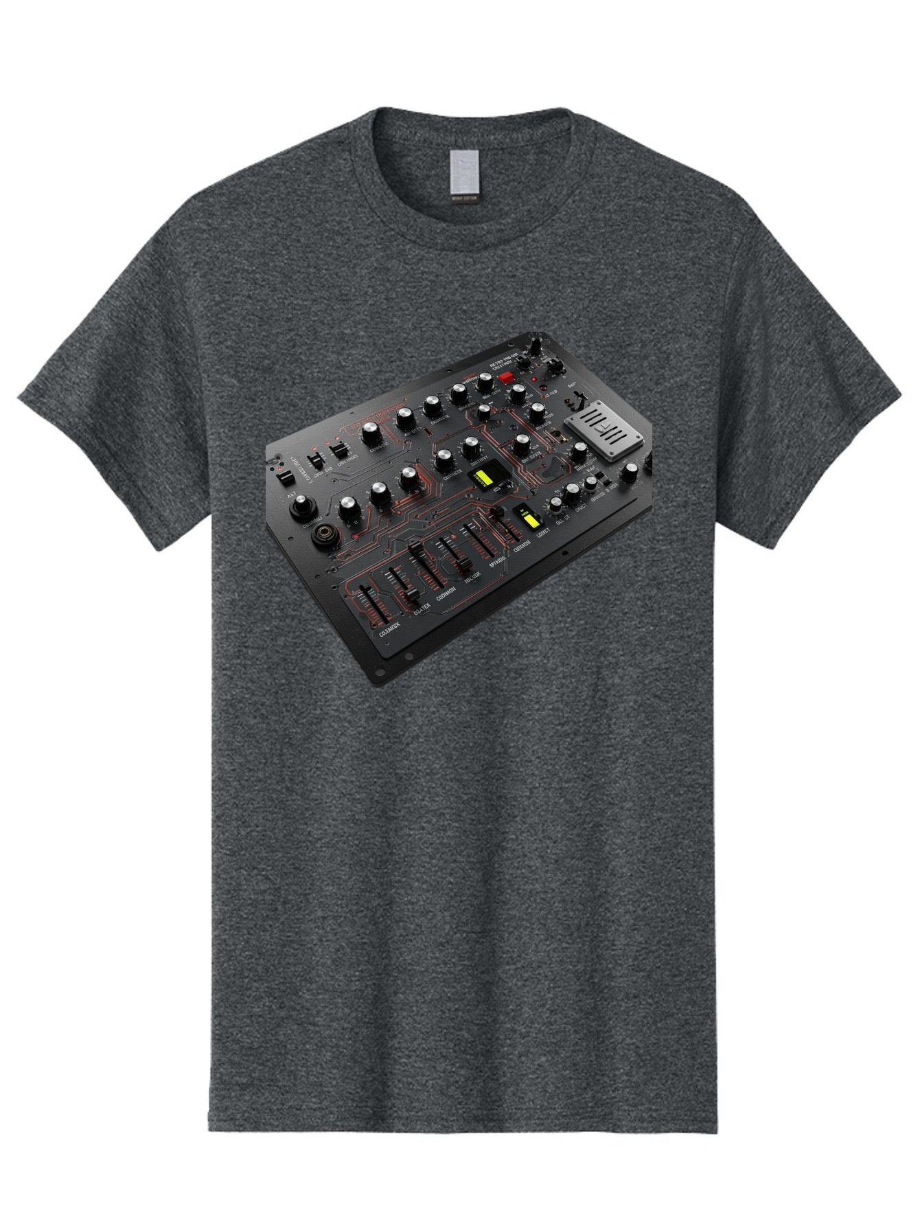 Korg-Minilogue-1 Men'S Graphic Tee, 100% Cotton, Comfortable Casual Summer Wear, Machine Washable, Korg Minilogue Synthesizer, Sound Design, Music Production, Analog Synthesizer, Audio Equipment, Electronic Music Gear, Knobs, Sliders, Buttons, Baa904