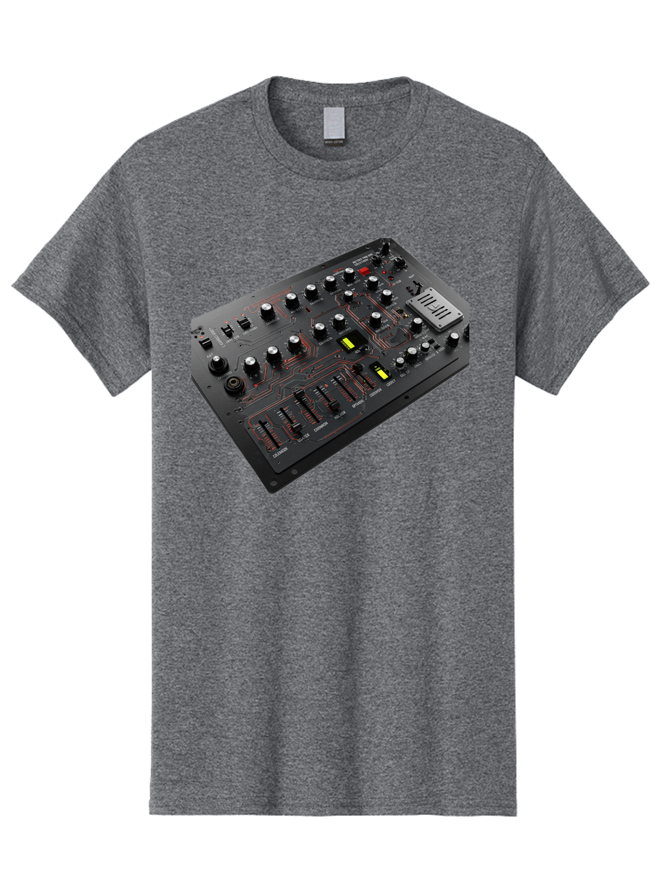 Korg-Minilogue-1 Men'S Graphic Tee, 100% Cotton, Comfortable Casual Summer Wear, Machine Washable, Korg Minilogue Synthesizer, Sound Design, Music Production, Analog Synthesizer, Audio Equipment, Electronic Music Gear, Knobs, Sliders, Buttons, Baa904 7