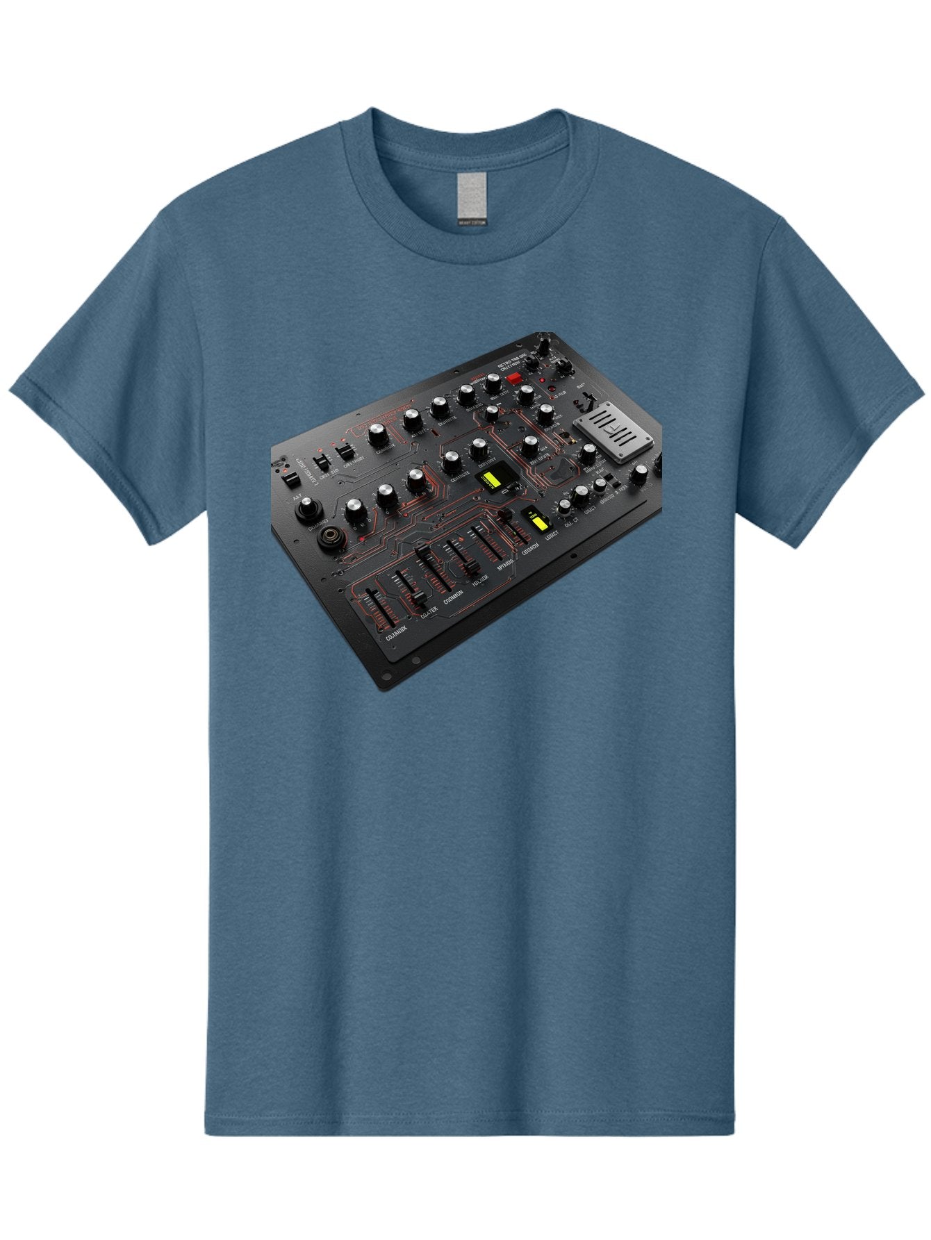 Korg-Minilogue-1 Men'S Graphic Tee, 100% Cotton, Comfortable Casual Summer Wear, Machine Washable, Korg Minilogue Synthesizer, Sound Design, Music Production, Analog Synthesizer, Audio Equipment, Electronic Music Gear, Knobs, Sliders, Buttons, Baa904