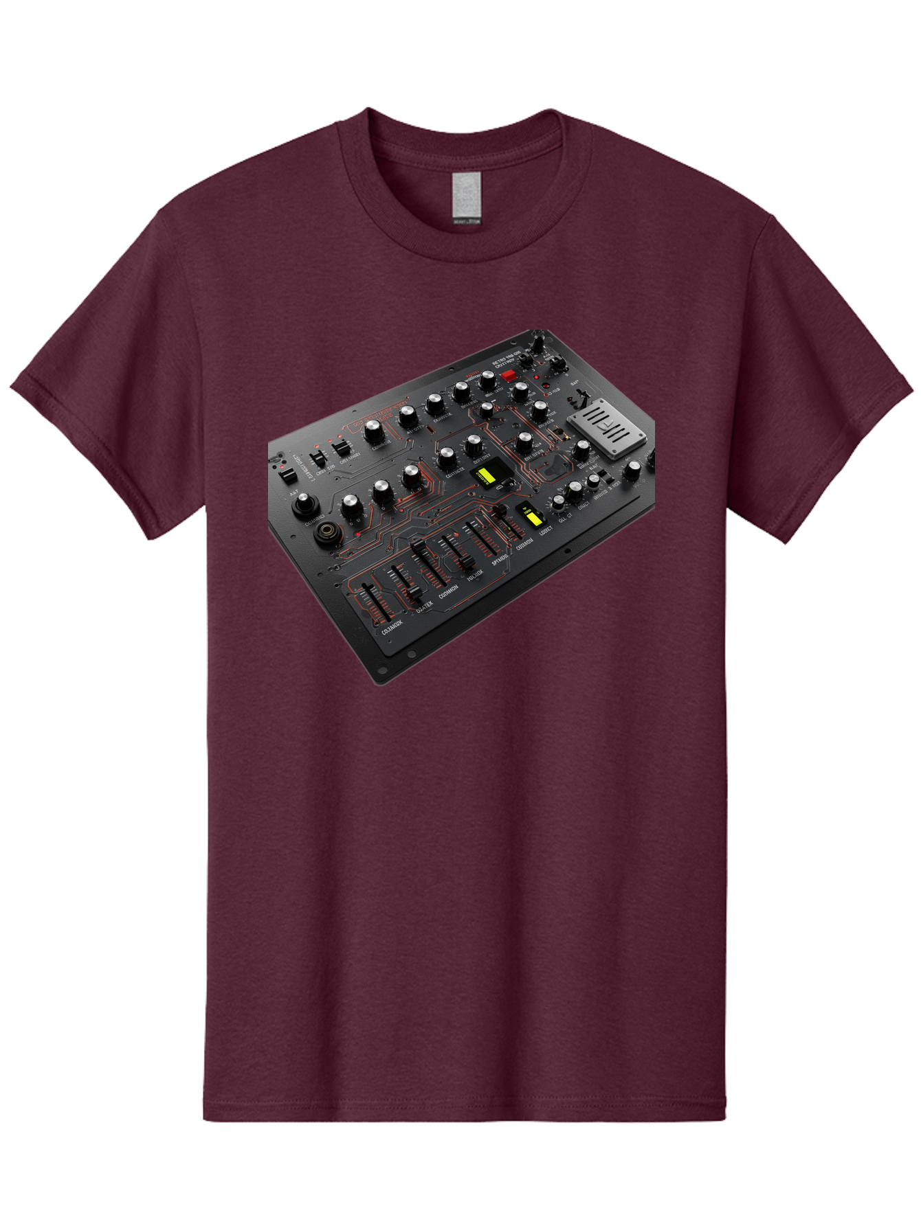 Korg-Minilogue-1 Men'S Graphic Tee, 100% Cotton, Comfortable Casual Summer Wear, Machine Washable, Korg Minilogue Synthesizer, Sound Design, Music Production, Analog Synthesizer, Audio Equipment, Electronic Music Gear, Knobs, Sliders, Buttons, Baa904 17