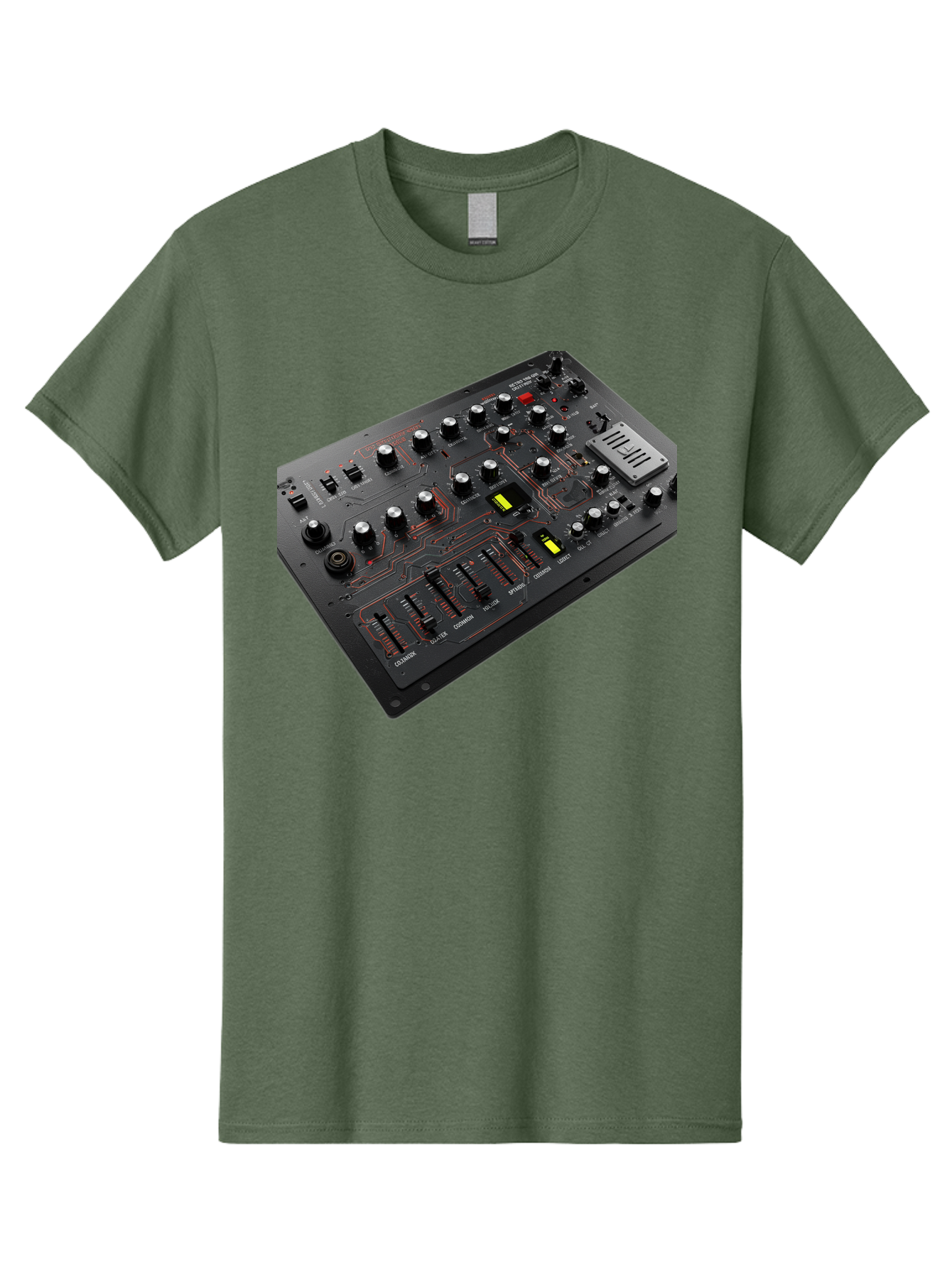 Korg-Minilogue-1 Men'S Graphic Tee, 100% Cotton, Comfortable Casual Summer Wear, Machine Washable, Korg Minilogue Synthesizer, Sound Design, Music Production, Analog Synthesizer, Audio Equipment, Electronic Music Gear, Knobs, Sliders, Buttons, Baa904 25