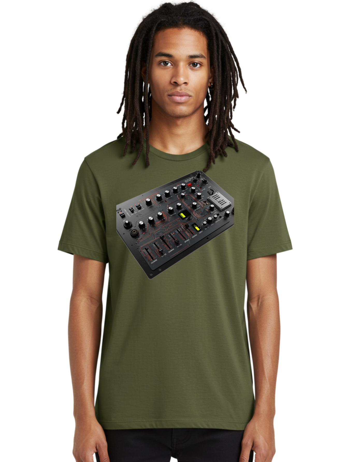 Korg-Minilogue-1 Men'S Graphic Tee, 100% Cotton, Comfortable Casual Summer Wear, Machine Washable, Korg Minilogue Synthesizer, Sound Design, Music Production, Analog Synthesizer, Audio Equipment, Electronic Music Gear, Knobs, Sliders, Buttons, Baa904 26