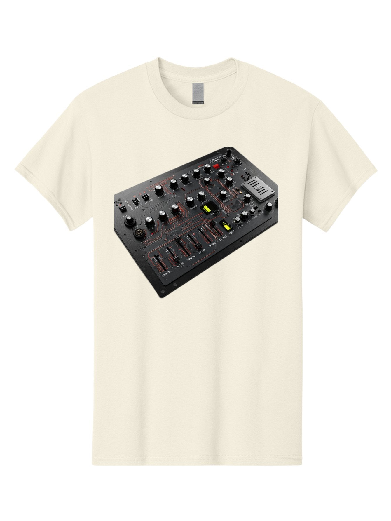 Korg-Minilogue-1 Men'S Graphic Tee, 100% Cotton, Comfortable Casual Summer Wear, Machine Washable, Korg Minilogue Synthesizer, Sound Design, Music Production, Analog Synthesizer, Audio Equipment, Electronic Music Gear, Knobs, Sliders, Buttons, Baa904 8