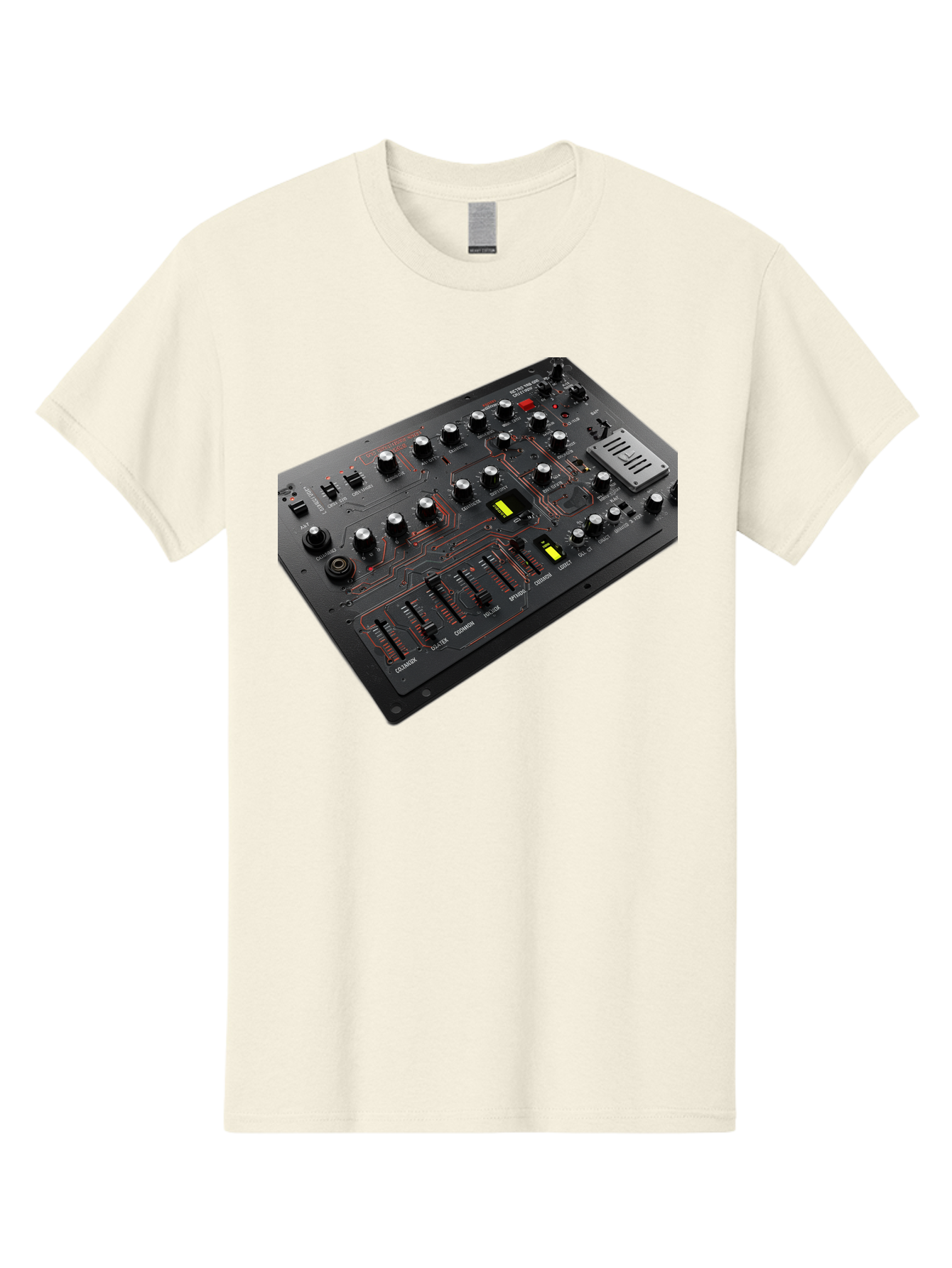 Korg-Minilogue-1 Men'S Graphic Tee, 100% Cotton, Comfortable Casual Summer Wear, Machine Washable, Korg Minilogue Synthesizer, Sound Design, Music Production, Analog Synthesizer, Audio Equipment, Electronic Music Gear, Knobs, Sliders, Buttons, Baa904 11