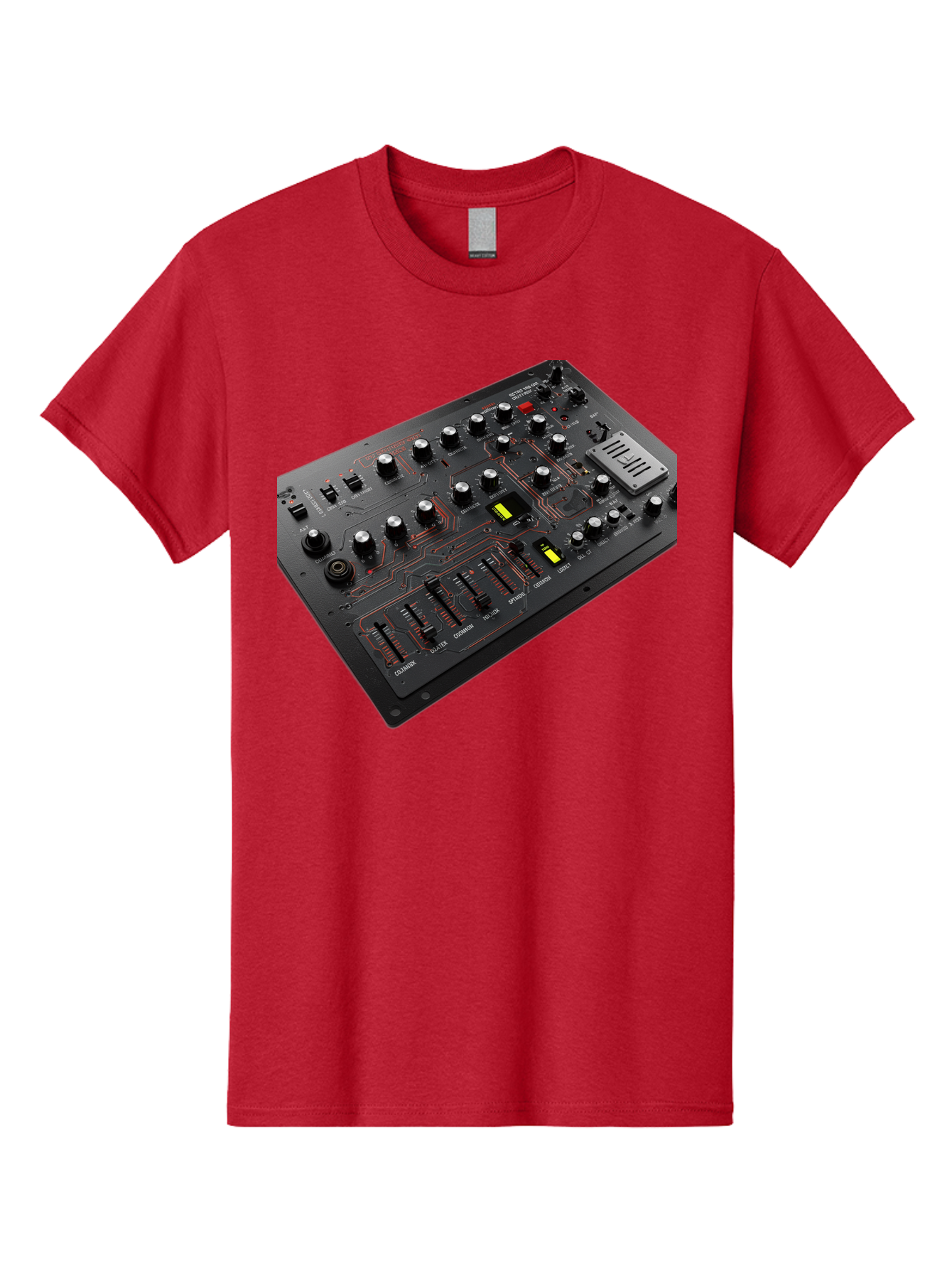 Korg-Minilogue-1 Men'S Graphic Tee, 100% Cotton, Comfortable Casual Summer Wear, Machine Washable, Korg Minilogue Synthesizer, Sound Design, Music Production, Analog Synthesizer, Audio Equipment, Electronic Music Gear, Knobs, Sliders, Buttons, Baa904 3