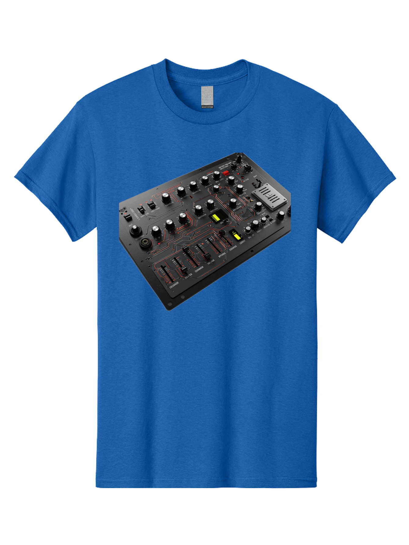 Korg-Minilogue-1 Men'S Graphic Tee, 100% Cotton, Comfortable Casual Summer Wear, Machine Washable, Korg Minilogue Synthesizer, Sound Design, Music Production, Analog Synthesizer, Audio Equipment, Electronic Music Gear, Knobs, Sliders, Buttons, Baa904 15