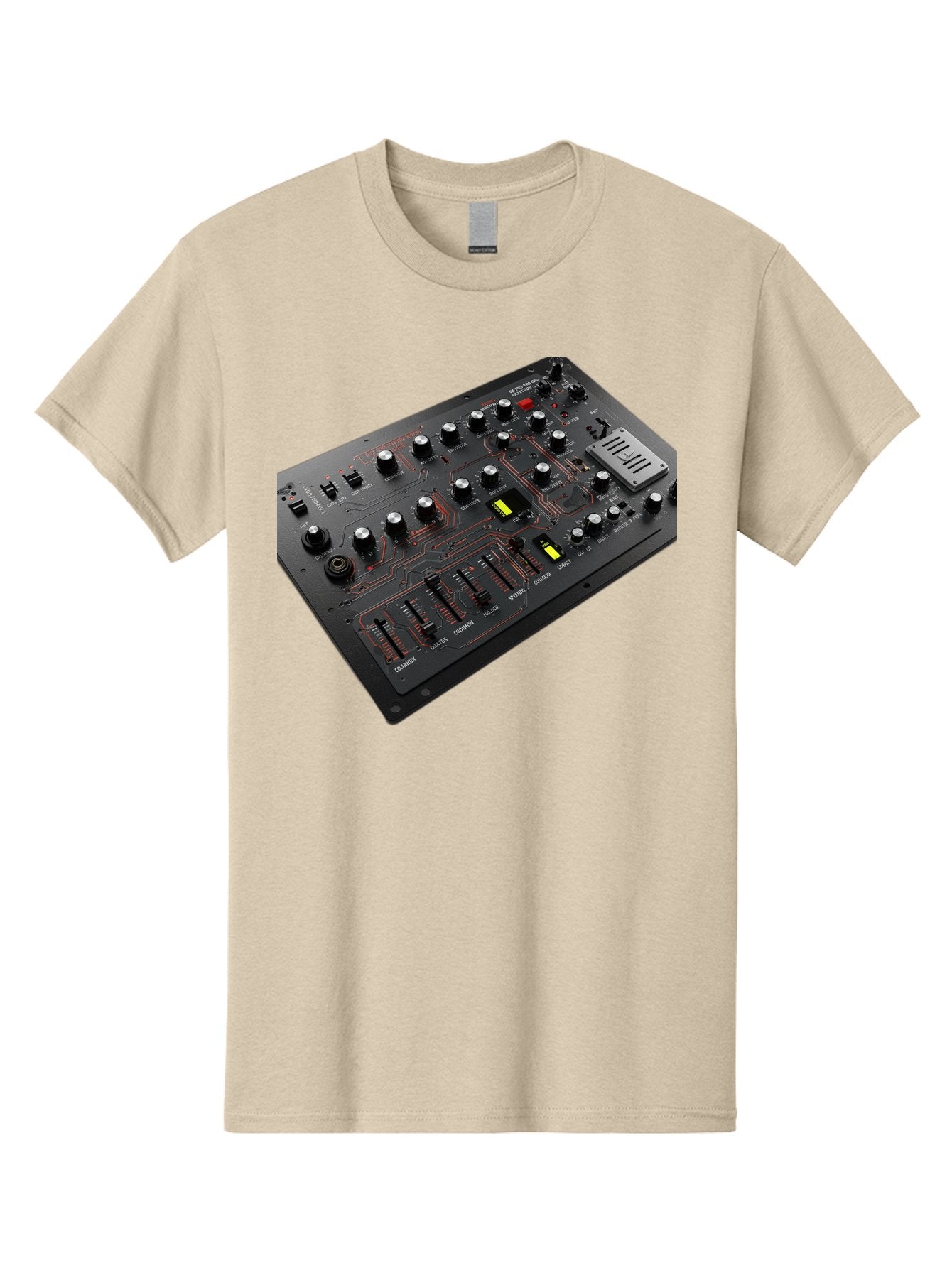 Korg-Minilogue-1 Men'S Graphic Tee, 100% Cotton, Comfortable Casual Summer Wear, Machine Washable, Korg Minilogue Synthesizer, Sound Design, Music Production, Analog Synthesizer, Audio Equipment, Electronic Music Gear, Knobs, Sliders, Buttons, Baa904 9