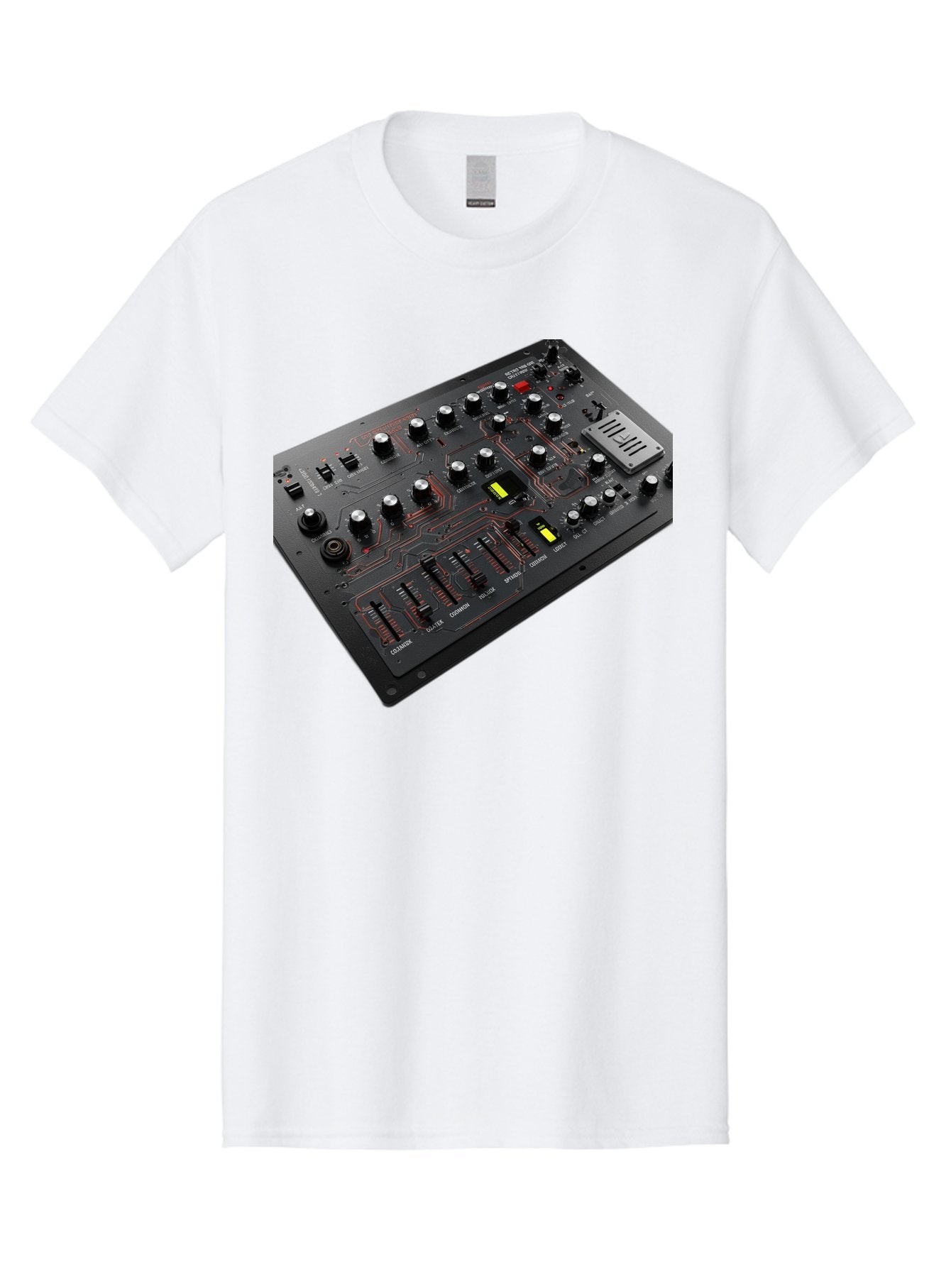 Korg-Minilogue-1 Men'S Graphic Tee, 100% Cotton, Comfortable Casual Summer Wear, Machine Washable, Korg Minilogue Synthesizer, Sound Design, Music Production, Analog Synthesizer, Audio Equipment, Electronic Music Gear, Knobs, Sliders, Buttons, Baa904 6
