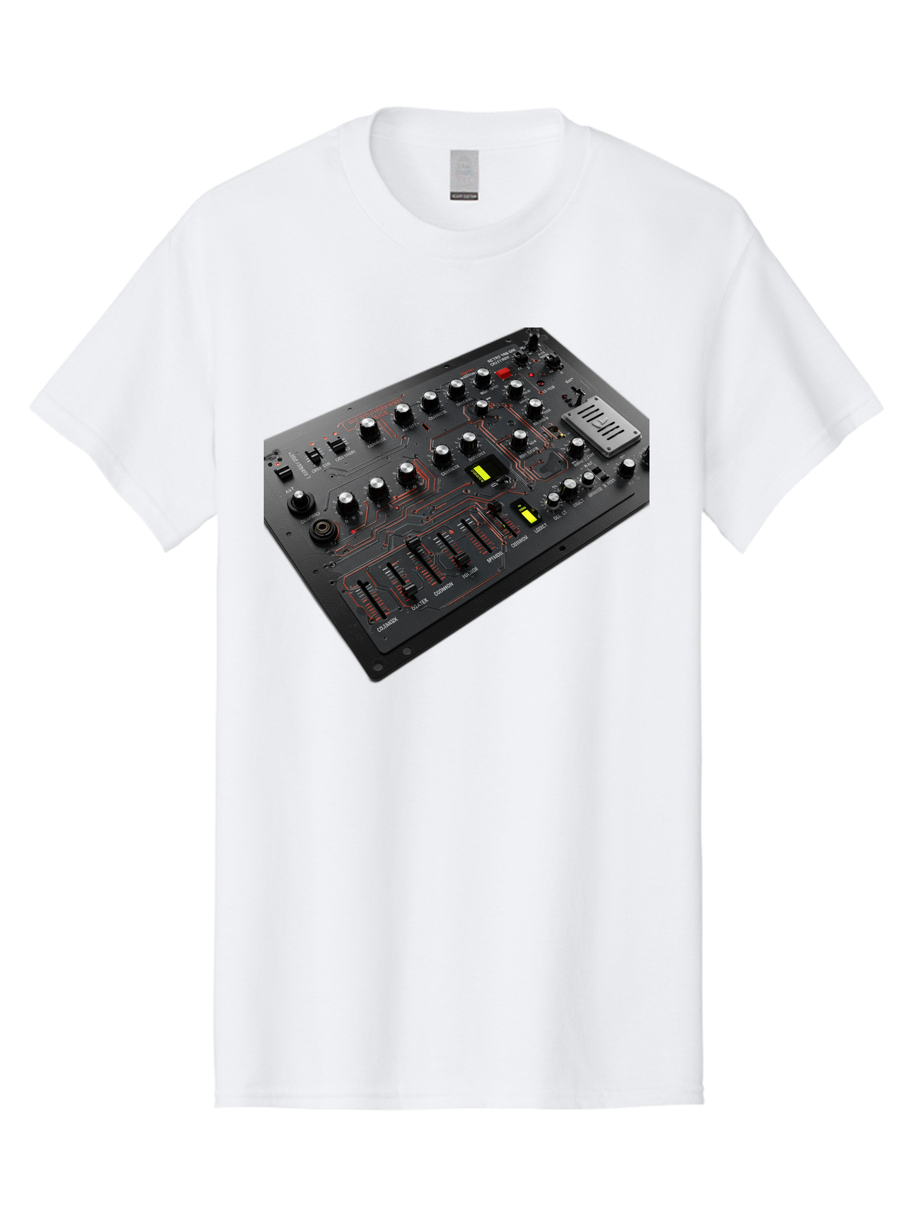 Korg-Minilogue-1 Men'S Graphic Tee, 100% Cotton, Comfortable Casual Summer Wear, Machine Washable, Korg Minilogue Synthesizer, Sound Design, Music Production, Analog Synthesizer, Audio Equipment, Electronic Music Gear, Knobs, Sliders, Buttons, Baa904 13