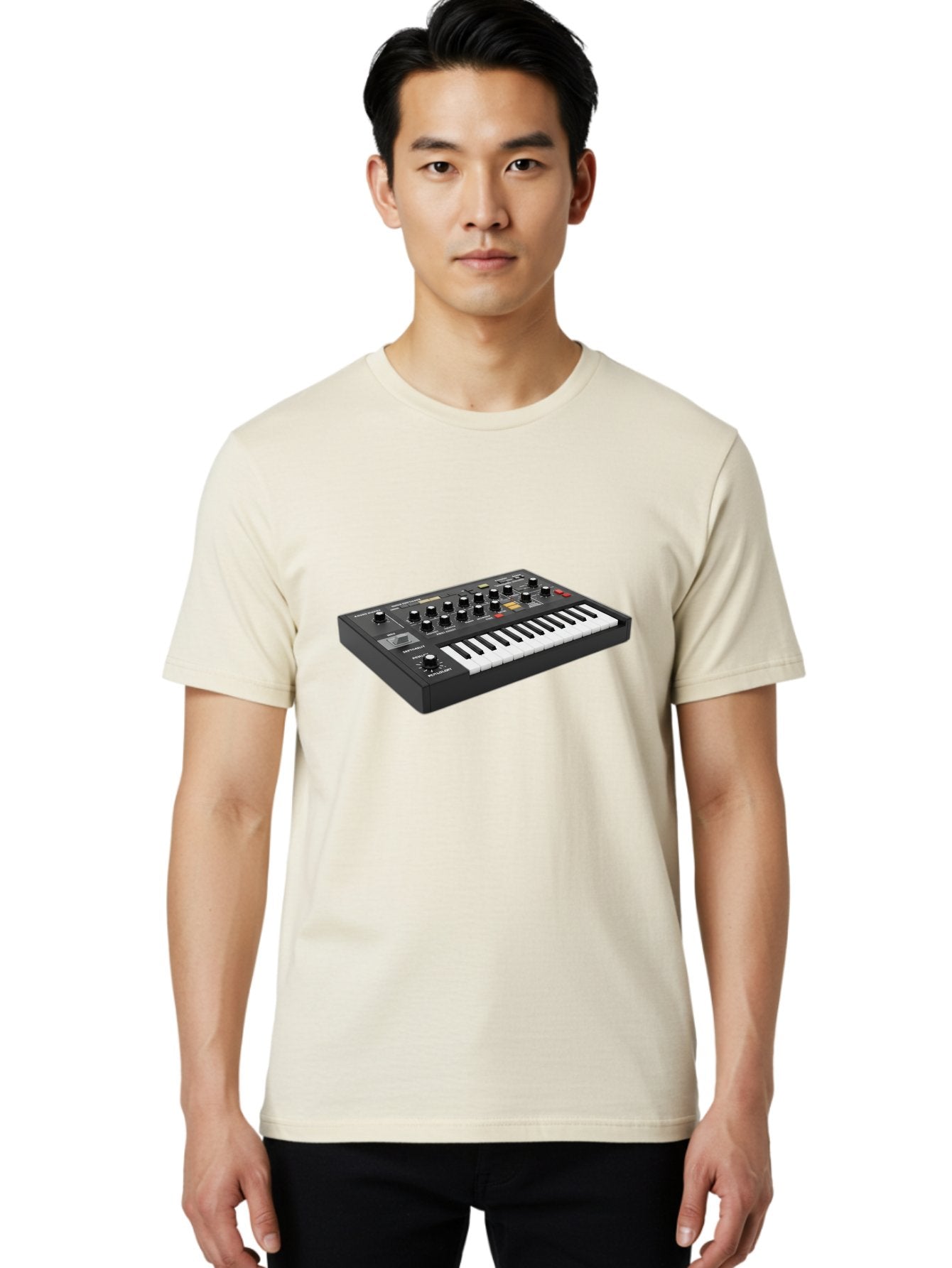 Korg-Minilogue-3 Men'S Graphic Tee, 100% Cotton, Comfortable Casual Summer Wear, Machine Washable, Korg Minilogue Synthesizer, Music Production Equipment, Sound Design Tools, Analog Synthesizer, Electronic Music Gear, Audio Processing Units, Baa906 18