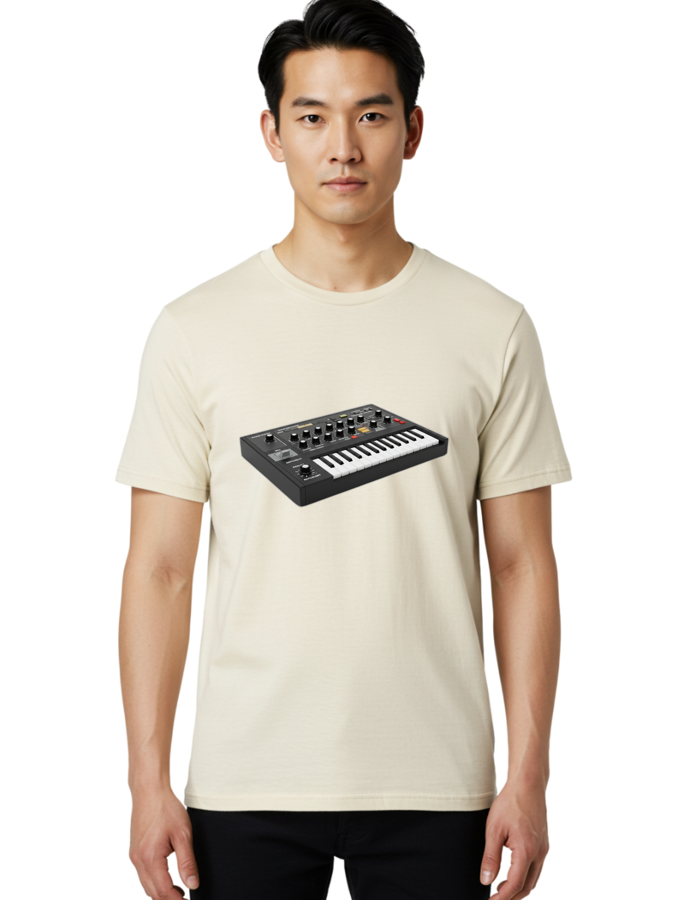 Korg-Minilogue-3 Men'S Graphic Tee, 100% Cotton, Comfortable Casual Summer Wear, Machine Washable, Korg Minilogue Synthesizer, Music Production Equipment, Sound Design Tools, Analog Synthesizer, Electronic Music Gear, Audio Processing Units, Baa906 24