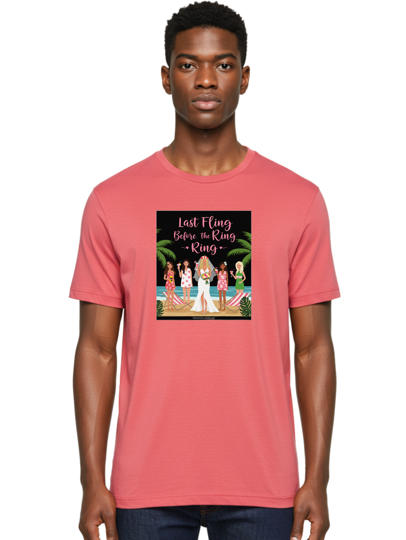 Last-Fling-Before-The-Ring Men'S Graphic Tee, 100% Cotton, Comfortable Casual Summer Wear, Machine Washable, Bride To Be, Bachelorette Party, Beach Vacation, Girls Trip, Tropical Getaway, Celebration, Hen Party, Wedding, Baa912 24