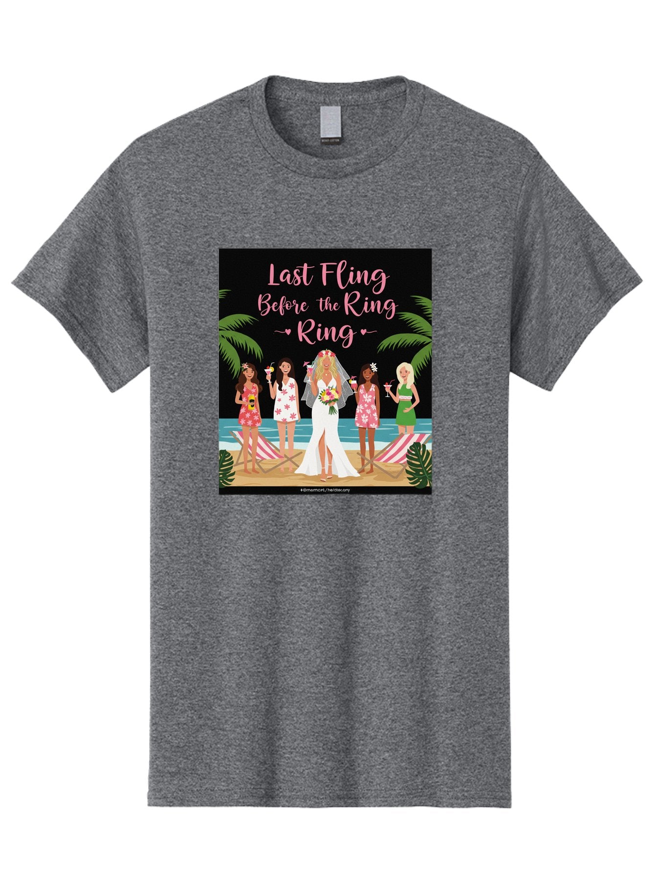 Last-Fling-Before-The-Ring Men'S Graphic Tee, 100% Cotton, Comfortable Casual Summer Wear, Machine Washable, Bride To Be, Bachelorette Party, Beach Vacation, Girls Trip, Tropical Getaway, Celebration, Hen Party, Wedding, Baa912 6