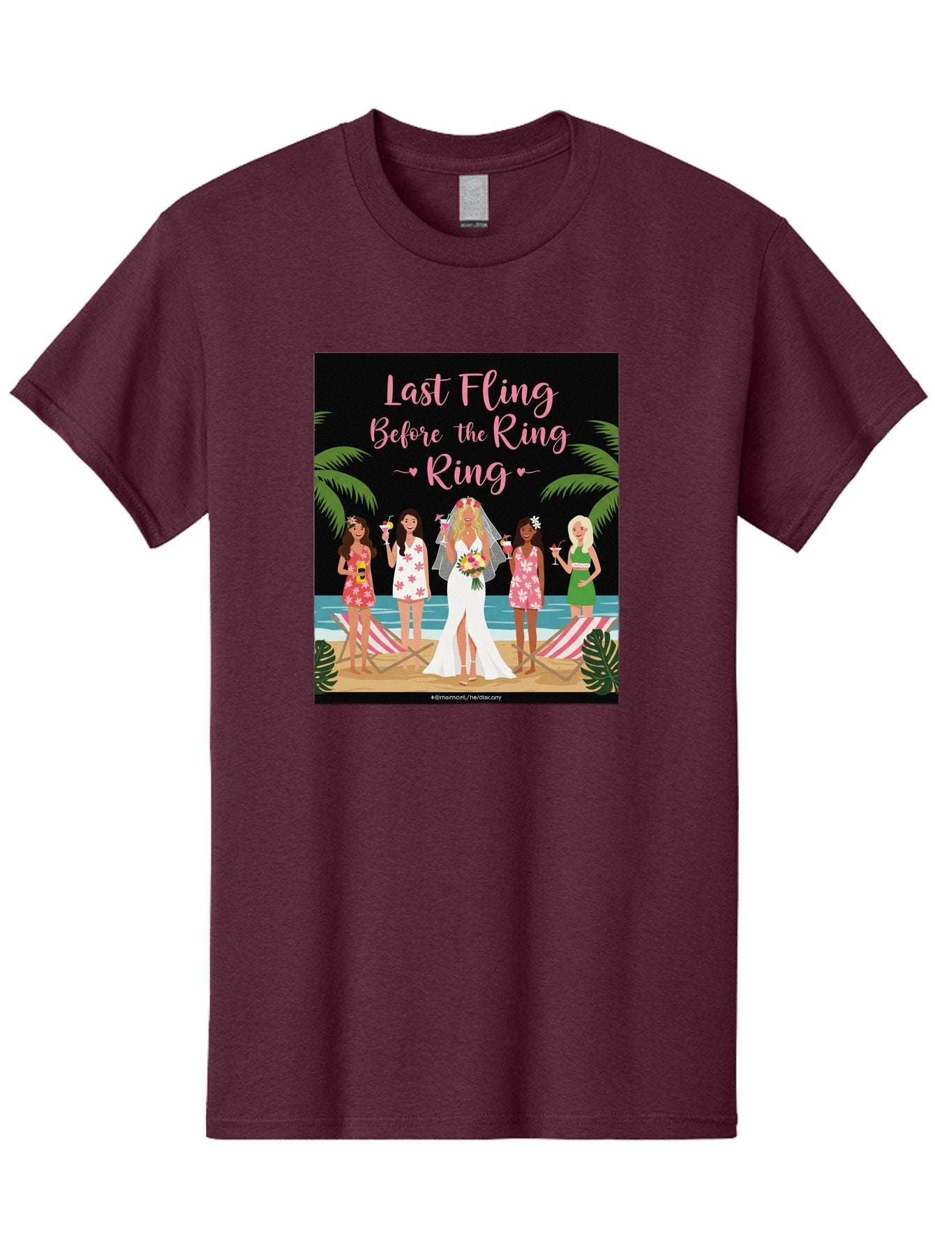 Last-Fling-Before-The-Ring Men'S Graphic Tee, 100% Cotton, Comfortable Casual Summer Wear, Machine Washable, Bride To Be, Bachelorette Party, Beach Vacation, Girls Trip, Tropical Getaway, Celebration, Hen Party, Wedding, Baa912 3