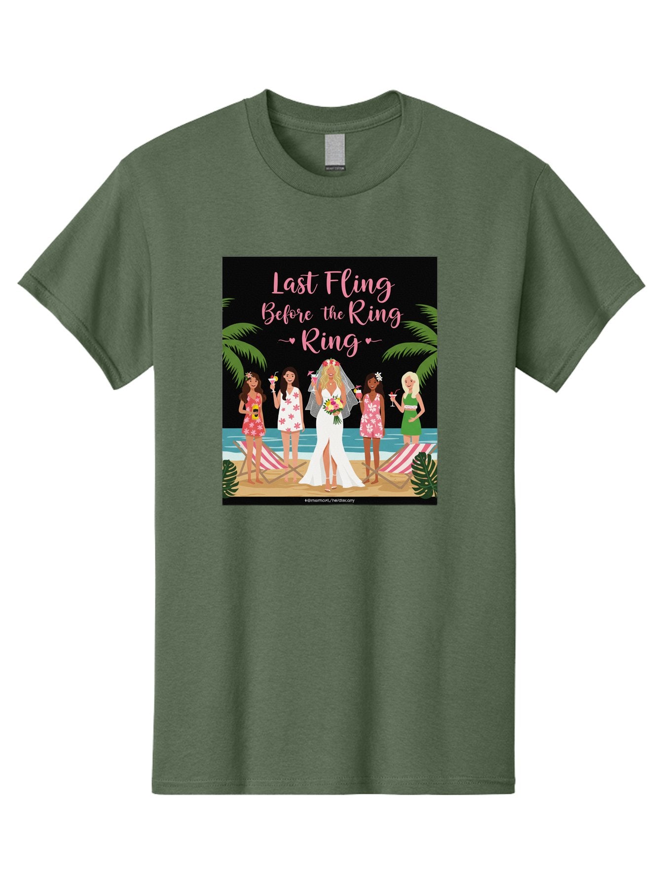 Last-Fling-Before-The-Ring Men'S Graphic Tee, 100% Cotton, Comfortable Casual Summer Wear, Machine Washable, Bride To Be, Bachelorette Party, Beach Vacation, Girls Trip, Tropical Getaway, Celebration, Hen Party, Wedding, Baa912 10
