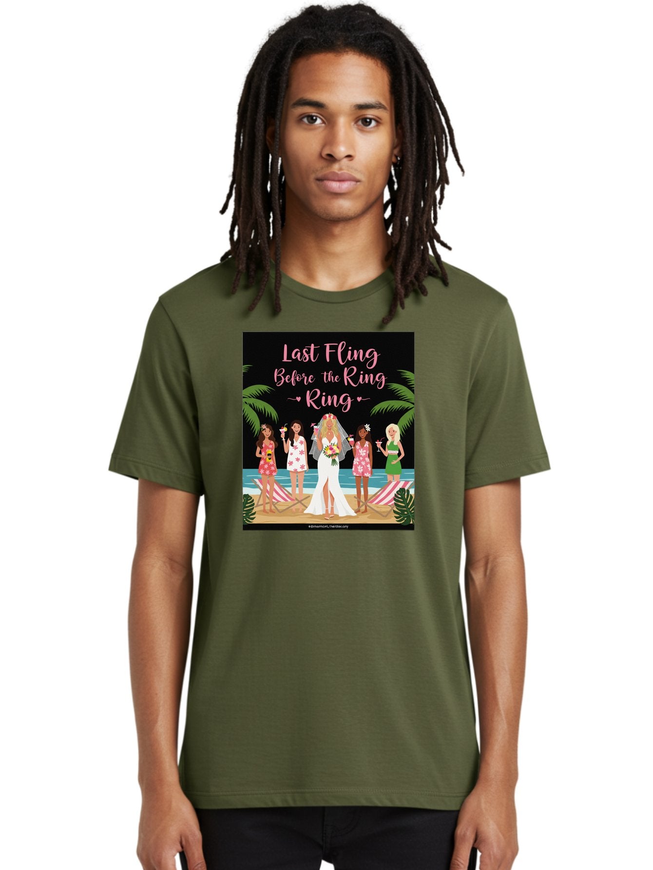Last-Fling-Before-The-Ring Men'S Graphic Tee, 100% Cotton, Comfortable Casual Summer Wear, Machine Washable, Bride To Be, Bachelorette Party, Beach Vacation, Girls Trip, Tropical Getaway, Celebration, Hen Party, Wedding, Baa912 17