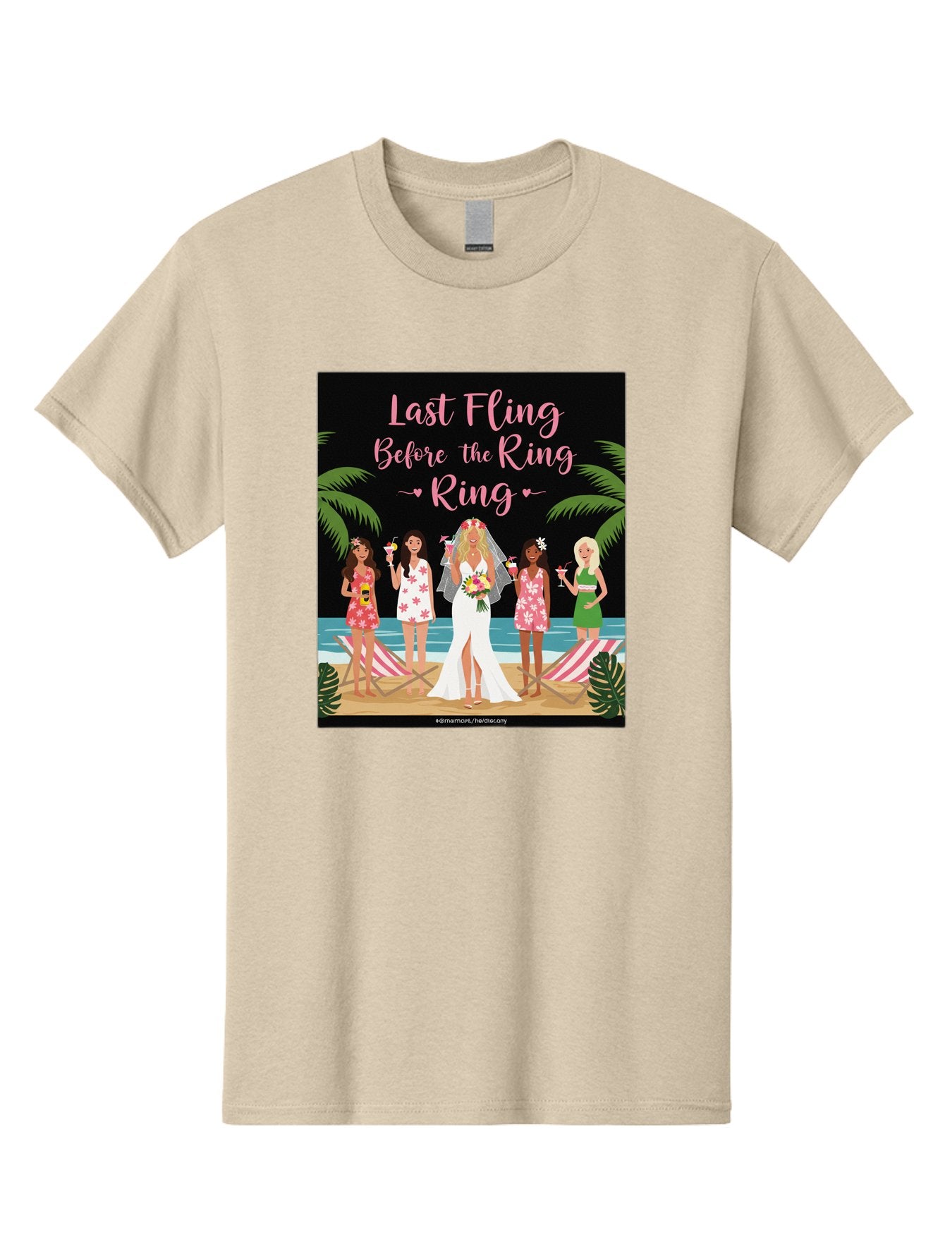 Last-Fling-Before-The-Ring Men'S Graphic Tee, 100% Cotton, Comfortable Casual Summer Wear, Machine Washable, Bride To Be, Bachelorette Party, Beach Vacation, Girls Trip, Tropical Getaway, Celebration, Hen Party, Wedding, Baa912 5