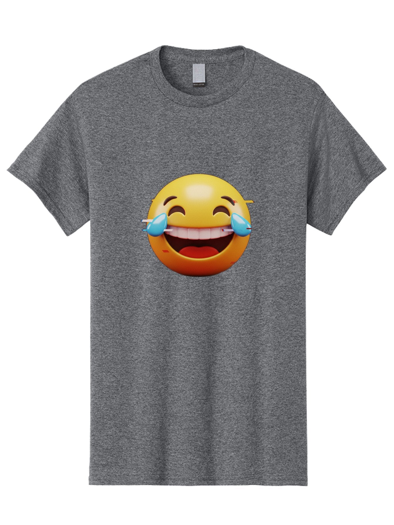 Laughing-Emoji Men'S Graphic Tee, 100% Cotton, Comfortable Casual Summer Wear, Machine Washable, Laughing Face, Happy Emoji, Joyful Expression, Smiling Face, Tears Of Joy, Funny Moment Baa915 8