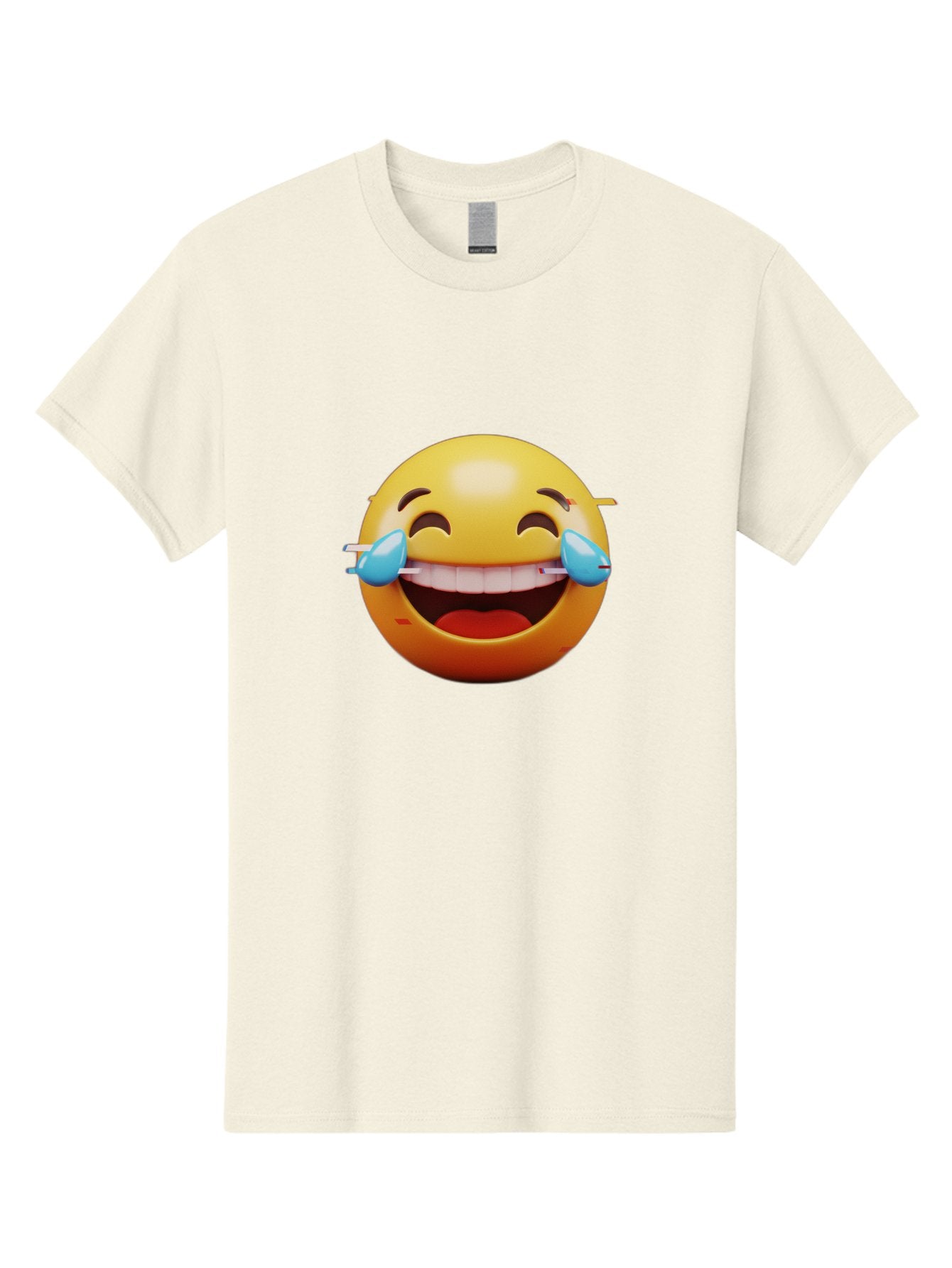 Laughing-Emoji Men'S Graphic Tee, 100% Cotton, Comfortable Casual Summer Wear, Machine Washable, Laughing Face, Happy Emoji, Joyful Expression, Smiling Face, Tears Of Joy, Funny Moment Baa915 5