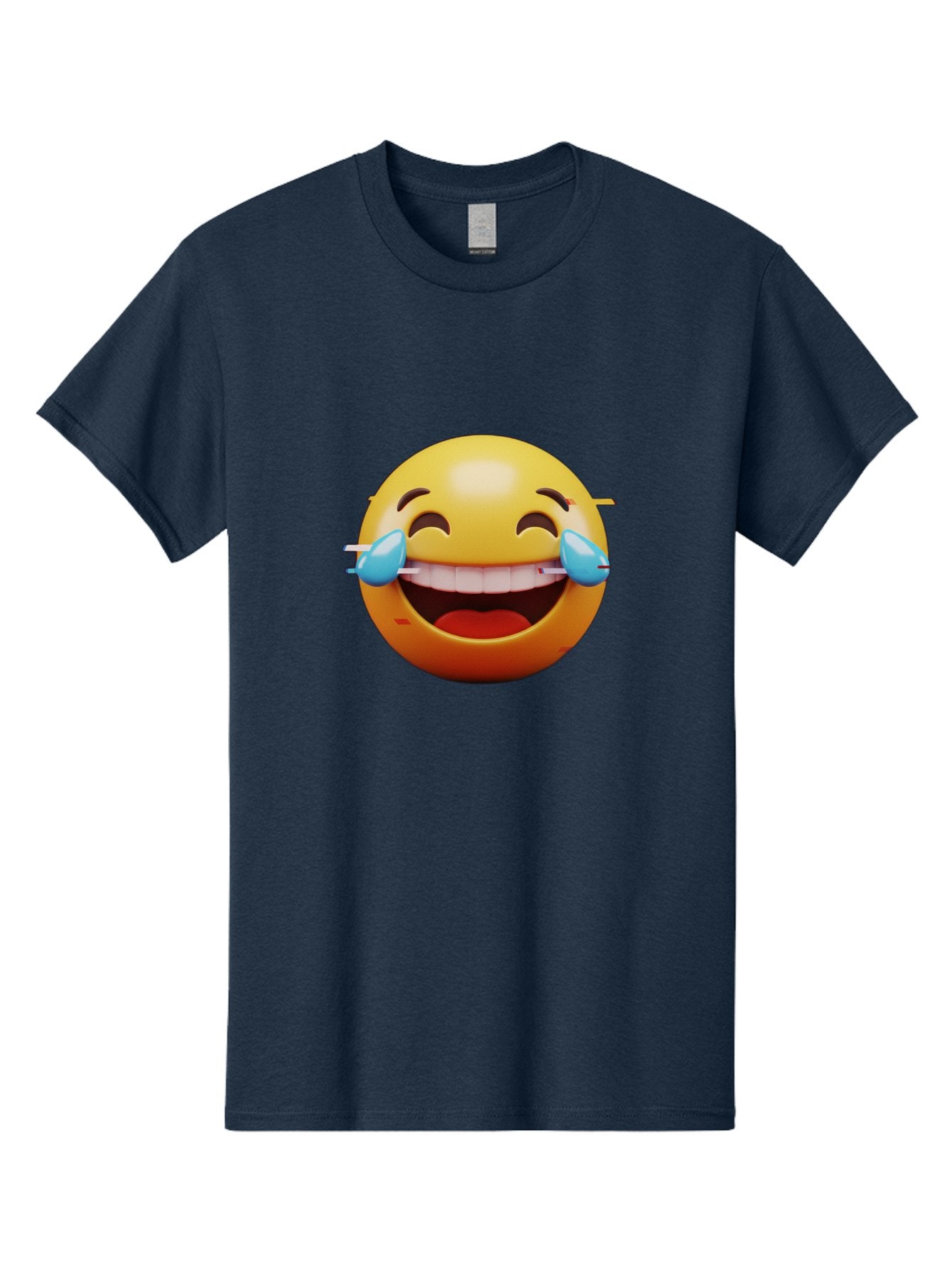 Laughing-Emoji Men'S Graphic Tee, 100% Cotton, Comfortable Casual Summer Wear, Machine Washable, Laughing Face, Happy Emoji, Joyful Expression, Smiling Face, Tears Of Joy, Funny Moment Baa915 4