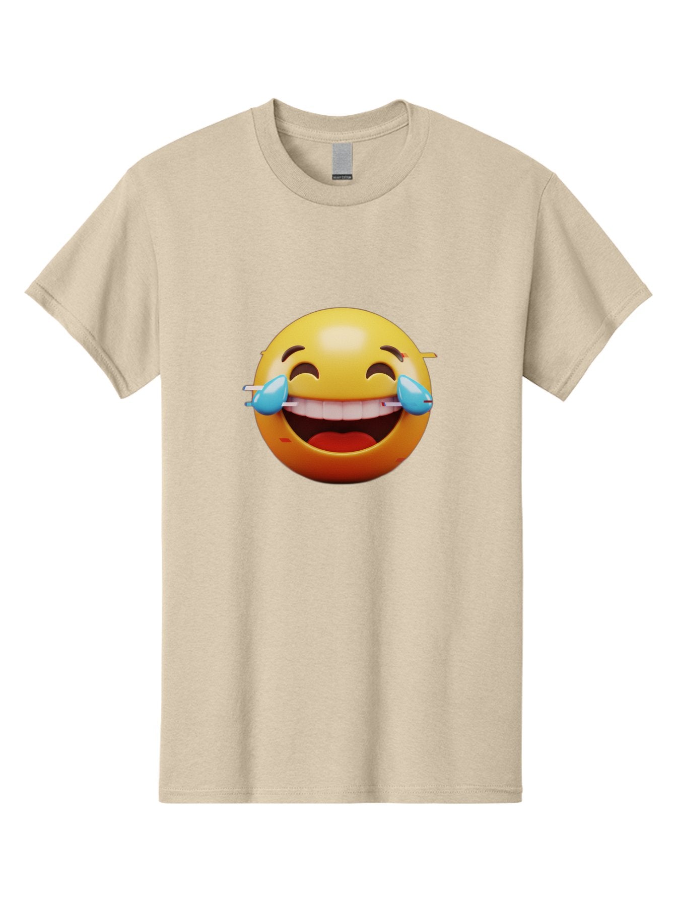 Laughing-Emoji Men'S Graphic Tee, 100% Cotton, Comfortable Casual Summer Wear, Machine Washable, Laughing Face, Happy Emoji, Joyful Expression, Smiling Face, Tears Of Joy, Funny Moment Baa915 7