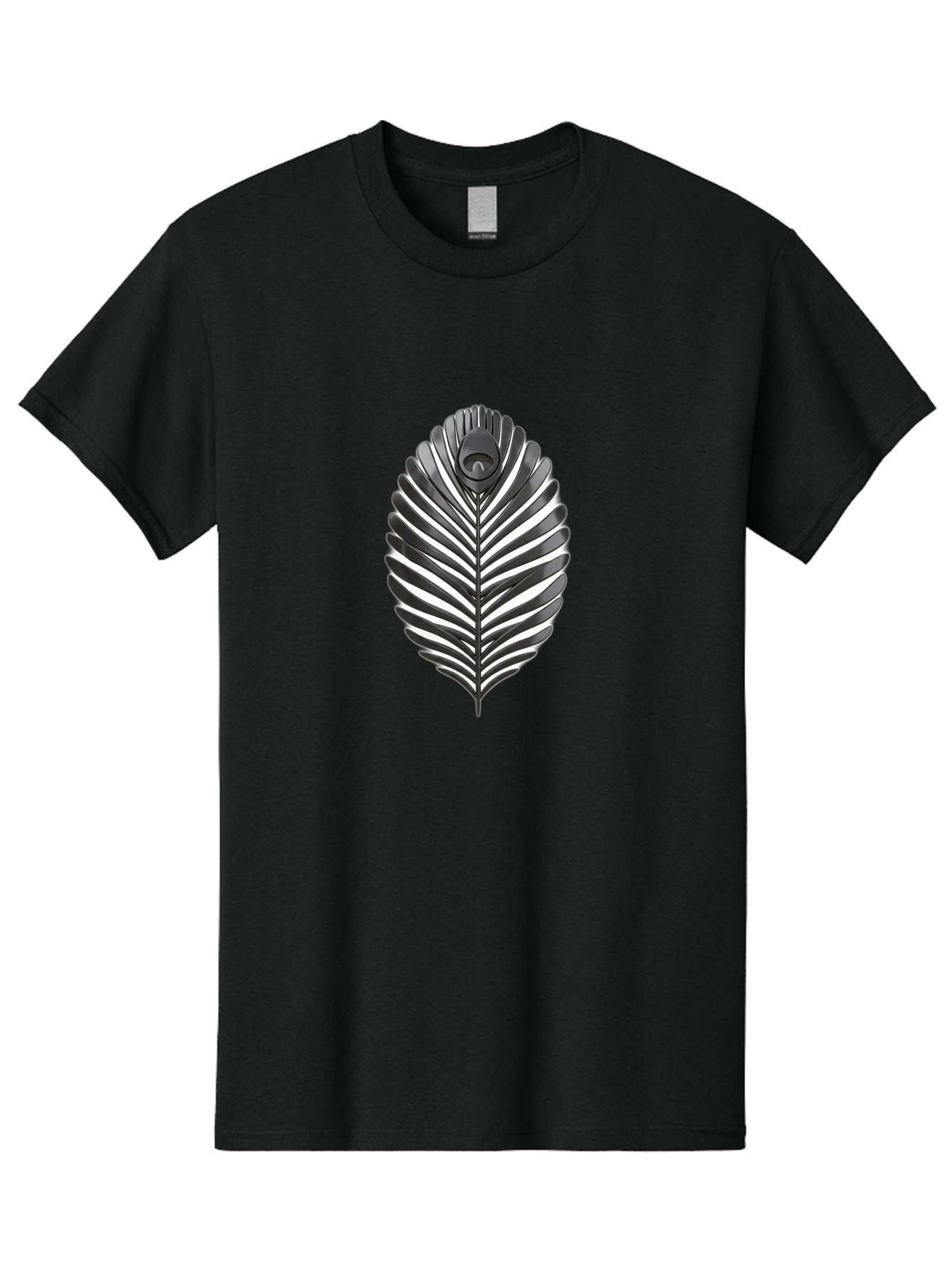 Leaf-Logo Men'S Graphic Tee, 100% Cotton, Comfortable Casual Summer Wear, Machine Washable, Leaf With Wings, Mythical Creature, Fantasy Art, Abstract Design, Nature-Inspired, Surrealism, Organic Shapes, Symbolic Representation Baa918 3