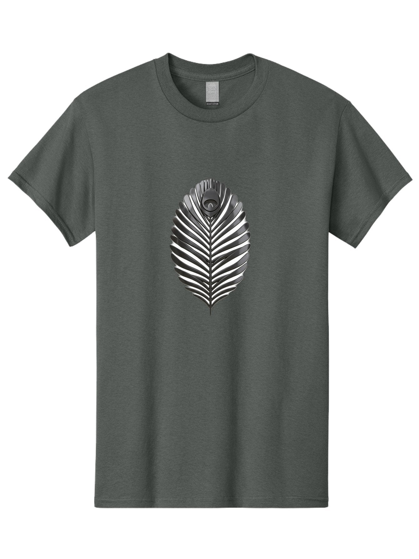 Leaf-Logo Men'S Graphic Tee, 100% Cotton, Comfortable Casual Summer Wear, Machine Washable, Leaf With Wings, Mythical Creature, Fantasy Art, Abstract Design, Nature-Inspired, Surrealism, Organic Shapes, Symbolic Representation Baa918 8