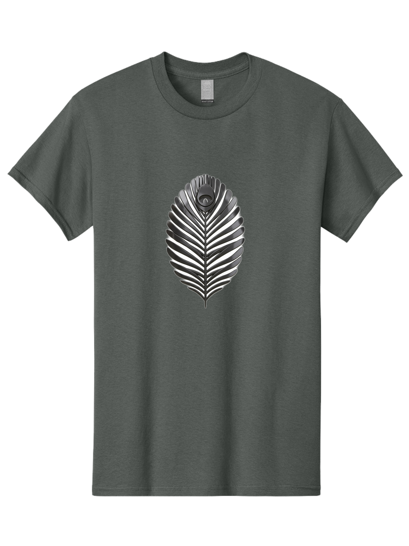 Leaf-Logo Men'S Graphic Tee, 100% Cotton, Comfortable Casual Summer Wear, Machine Washable, Leaf With Wings, Mythical Creature, Fantasy Art, Abstract Design, Nature-Inspired, Surrealism, Organic Shapes, Symbolic Representation Baa918 11
