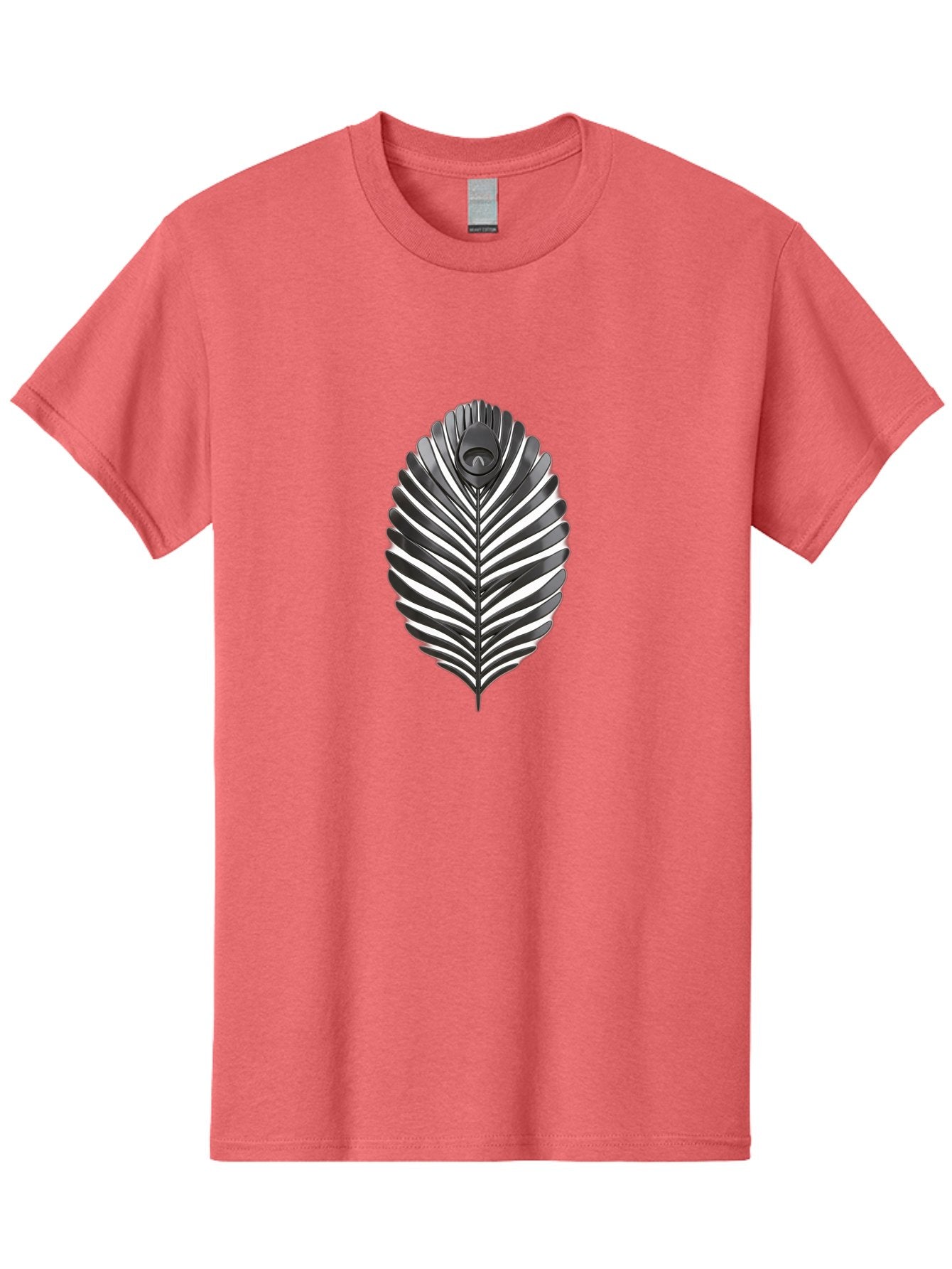 Leaf-Logo Men'S Graphic Tee, 100% Cotton, Comfortable Casual Summer Wear, Machine Washable, Leaf With Wings, Mythical Creature, Fantasy Art, Abstract Design, Nature-Inspired, Surrealism, Organic Shapes, Symbolic Representation Baa918 11