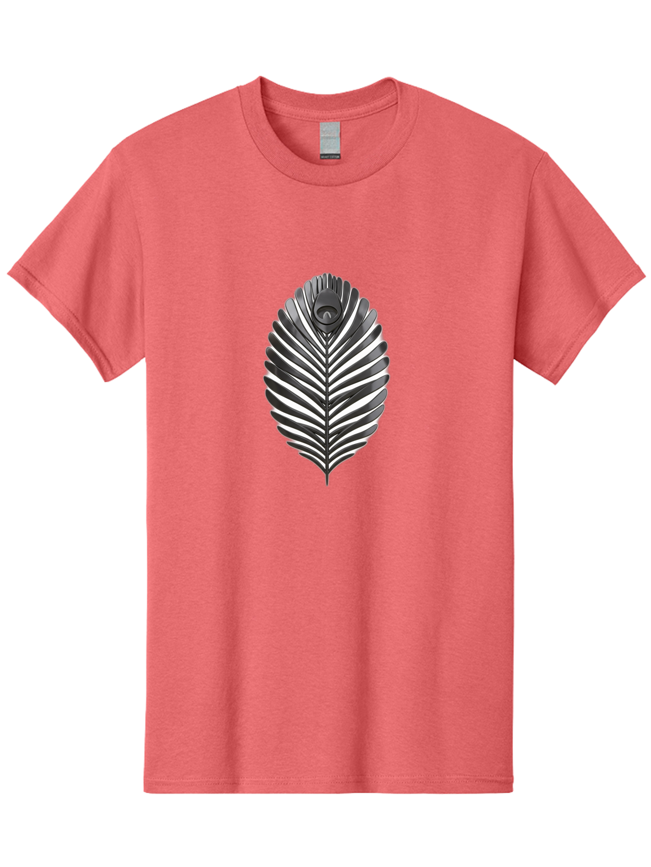 Leaf-Logo Men'S Graphic Tee, 100% Cotton, Comfortable Casual Summer Wear, Machine Washable, Leaf With Wings, Mythical Creature, Fantasy Art, Abstract Design, Nature-Inspired, Surrealism, Organic Shapes, Symbolic Representation Baa918 7