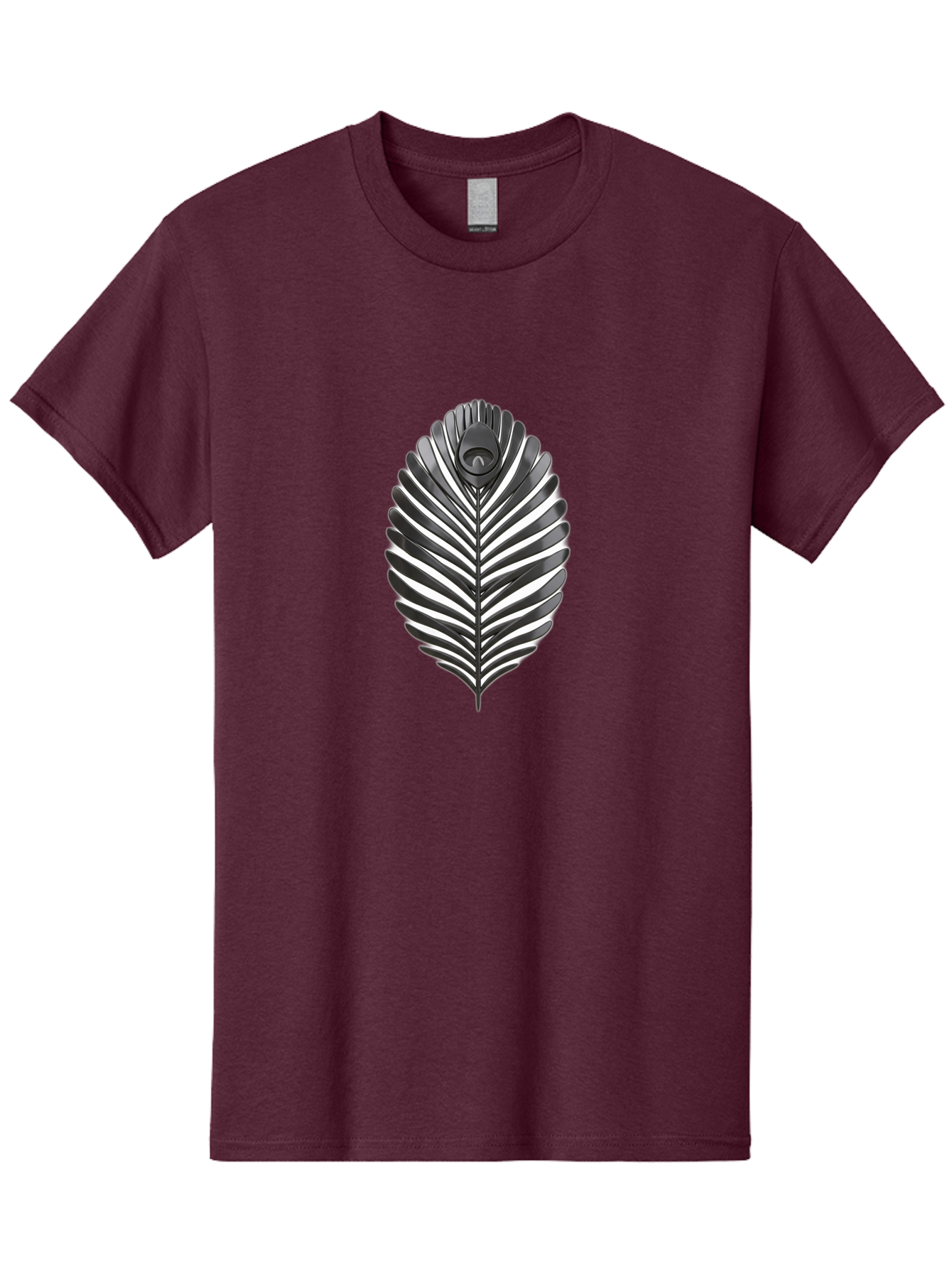 Leaf-Logo Men'S Graphic Tee, 100% Cotton, Comfortable Casual Summer Wear, Machine Washable, Leaf With Wings, Mythical Creature, Fantasy Art, Abstract Design, Nature-Inspired, Surrealism, Organic Shapes, Symbolic Representation Baa918