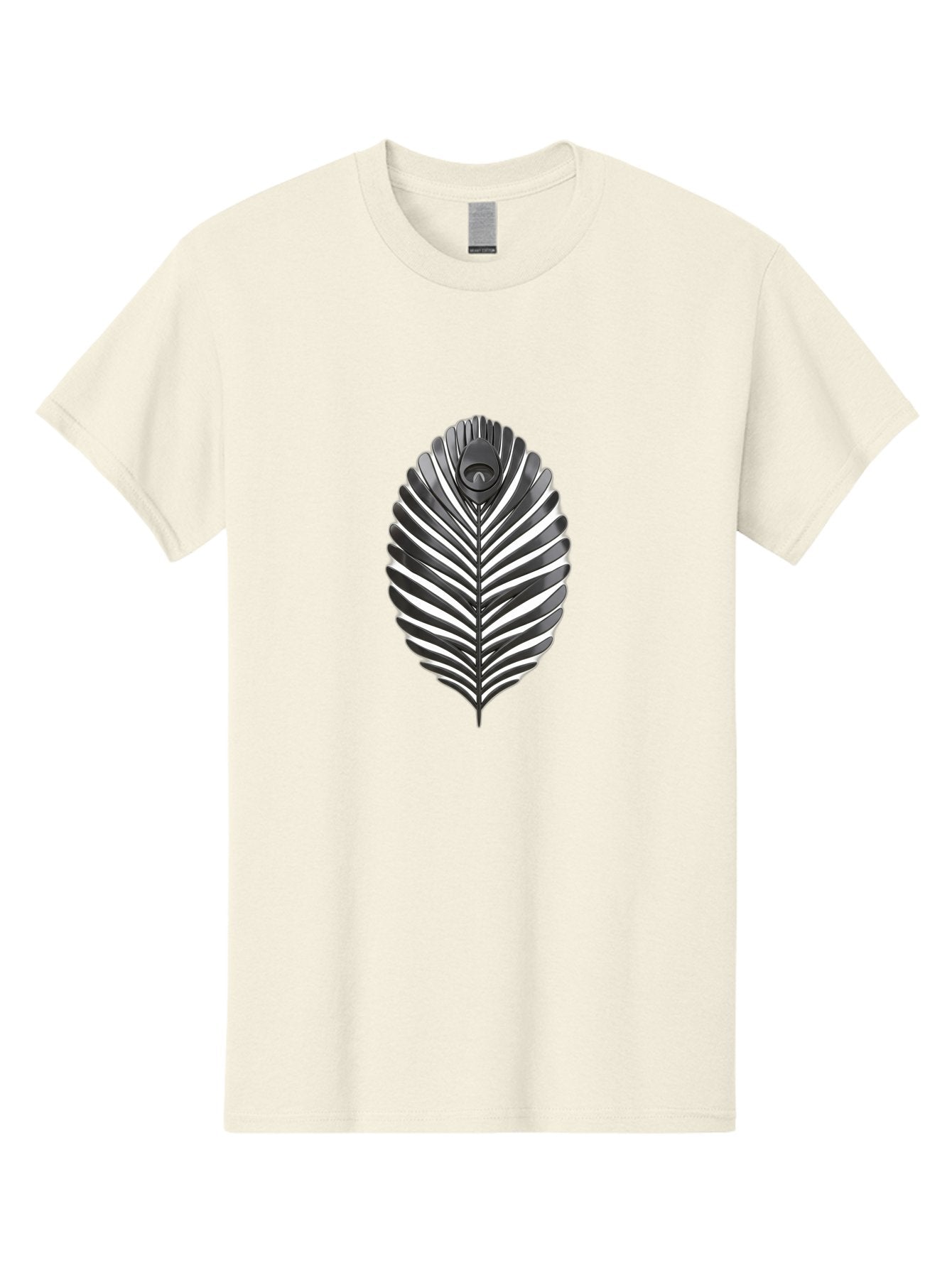Leaf-Logo Men'S Graphic Tee, 100% Cotton, Comfortable Casual Summer Wear, Machine Washable, Leaf With Wings, Mythical Creature, Fantasy Art, Abstract Design, Nature-Inspired, Surrealism, Organic Shapes, Symbolic Representation Baa918 3