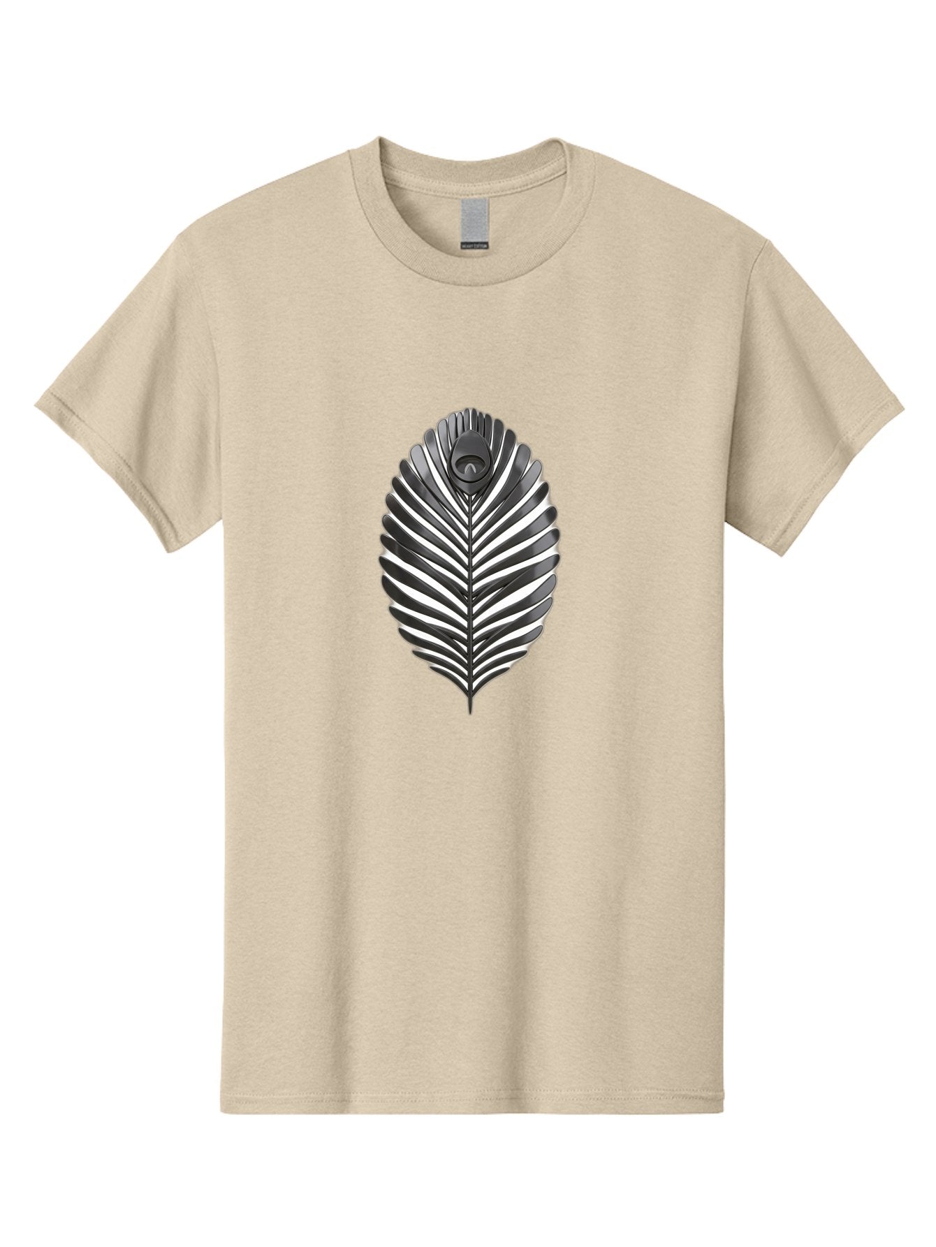 Leaf-Logo Men'S Graphic Tee, 100% Cotton, Comfortable Casual Summer Wear, Machine Washable, Leaf With Wings, Mythical Creature, Fantasy Art, Abstract Design, Nature-Inspired, Surrealism, Organic Shapes, Symbolic Representation Baa918 4