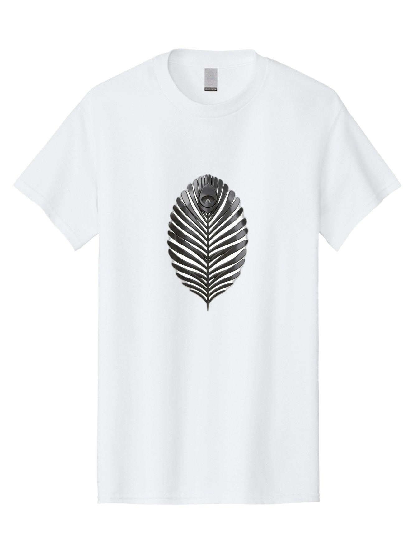 Leaf-Logo Men'S Graphic Tee, 100% Cotton, Comfortable Casual Summer Wear, Machine Washable, Leaf With Wings, Mythical Creature, Fantasy Art, Abstract Design, Nature-Inspired, Surrealism, Organic Shapes, Symbolic Representation Baa918 6