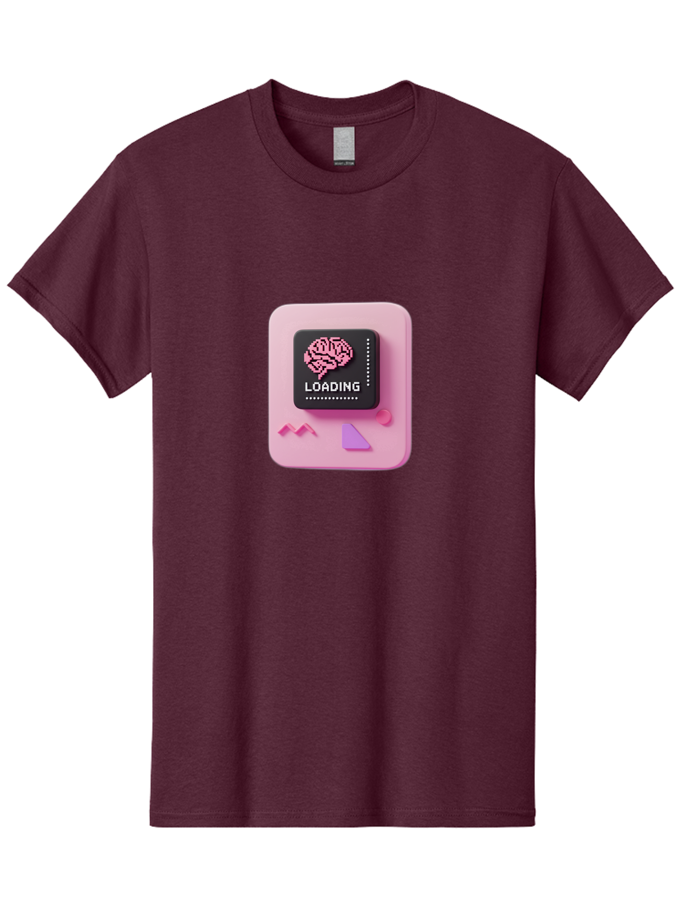 Loading Men'S Graphic Tee, 100% Cotton, Comfortable Casual Summer Wear, Machine Washable, Brain Loading, Progress Bar, Digital Brain, Artificial Intelligence, Cognitive Processing, Neural Network, Tech Icon, Futuristic Design, 3D Rendering, Baa926 11