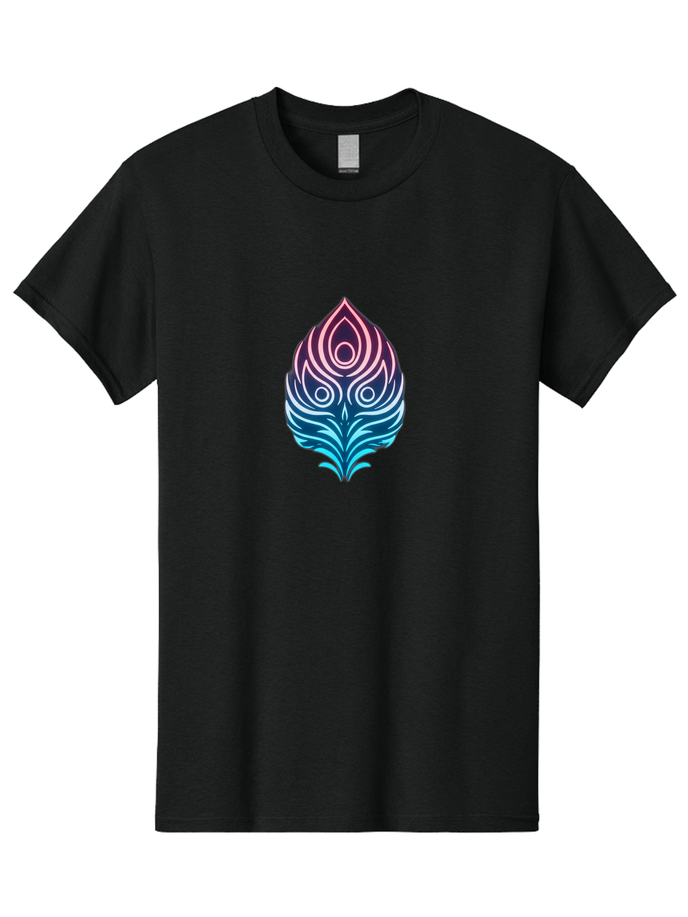 Lotus-Flower Men'S Graphic Tee, 100% Cotton, Comfortable Casual Summer Wear, Machine Washable, Stylized Lotus Leaf, Gradient Colors, Abstract Design, Mystical Symbol, Spiritual Icon, Bohemian Style, Vibrant Colors, Swirling Patterns, Baa930 7